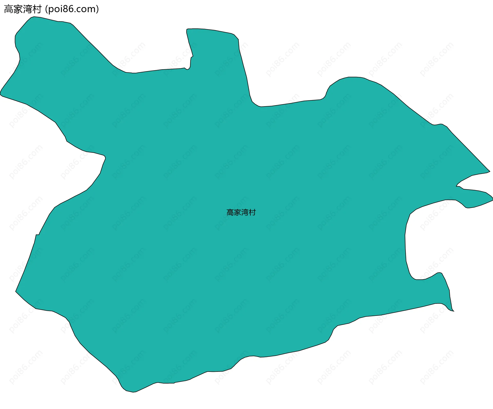 高家湾村边界地图