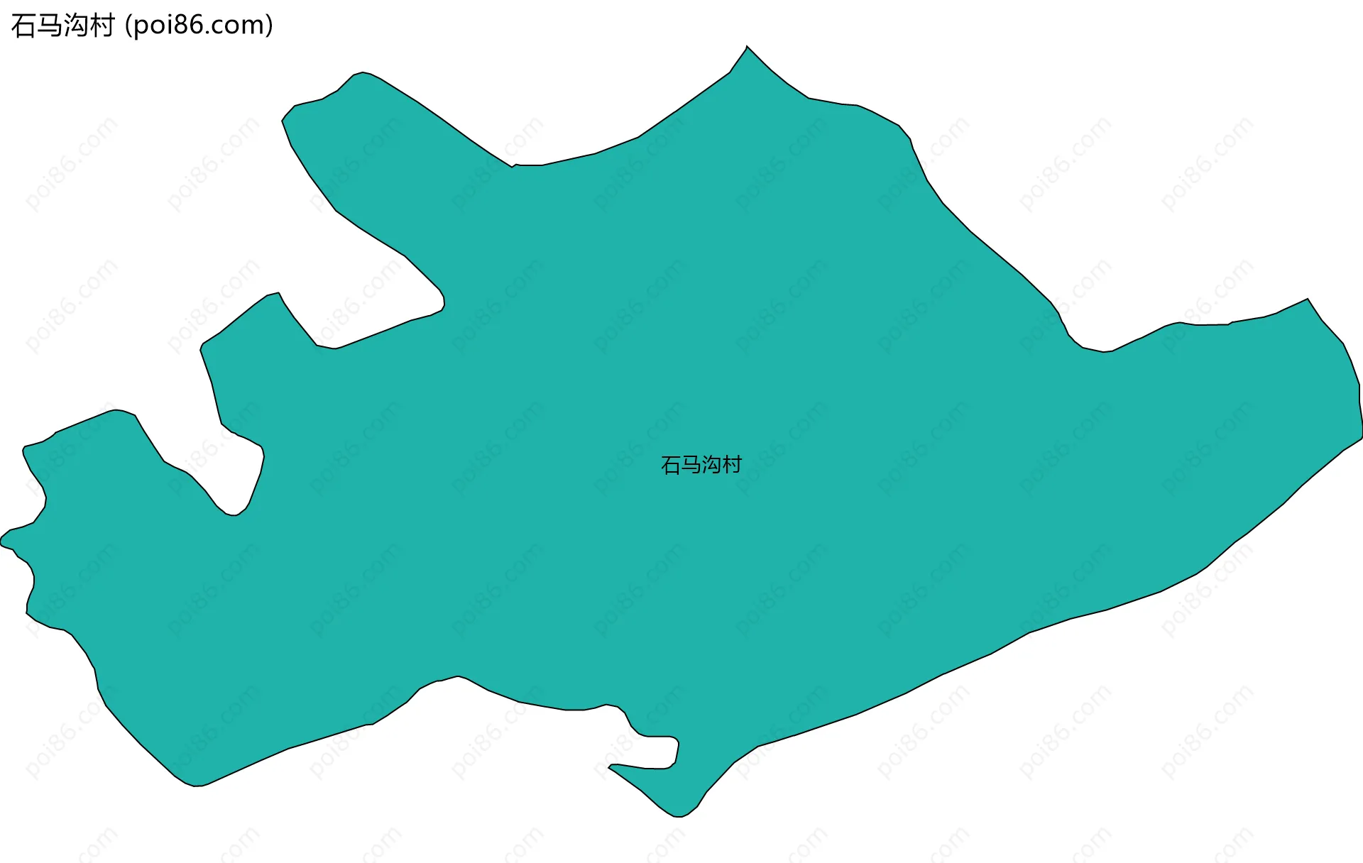 石马沟村边界地图