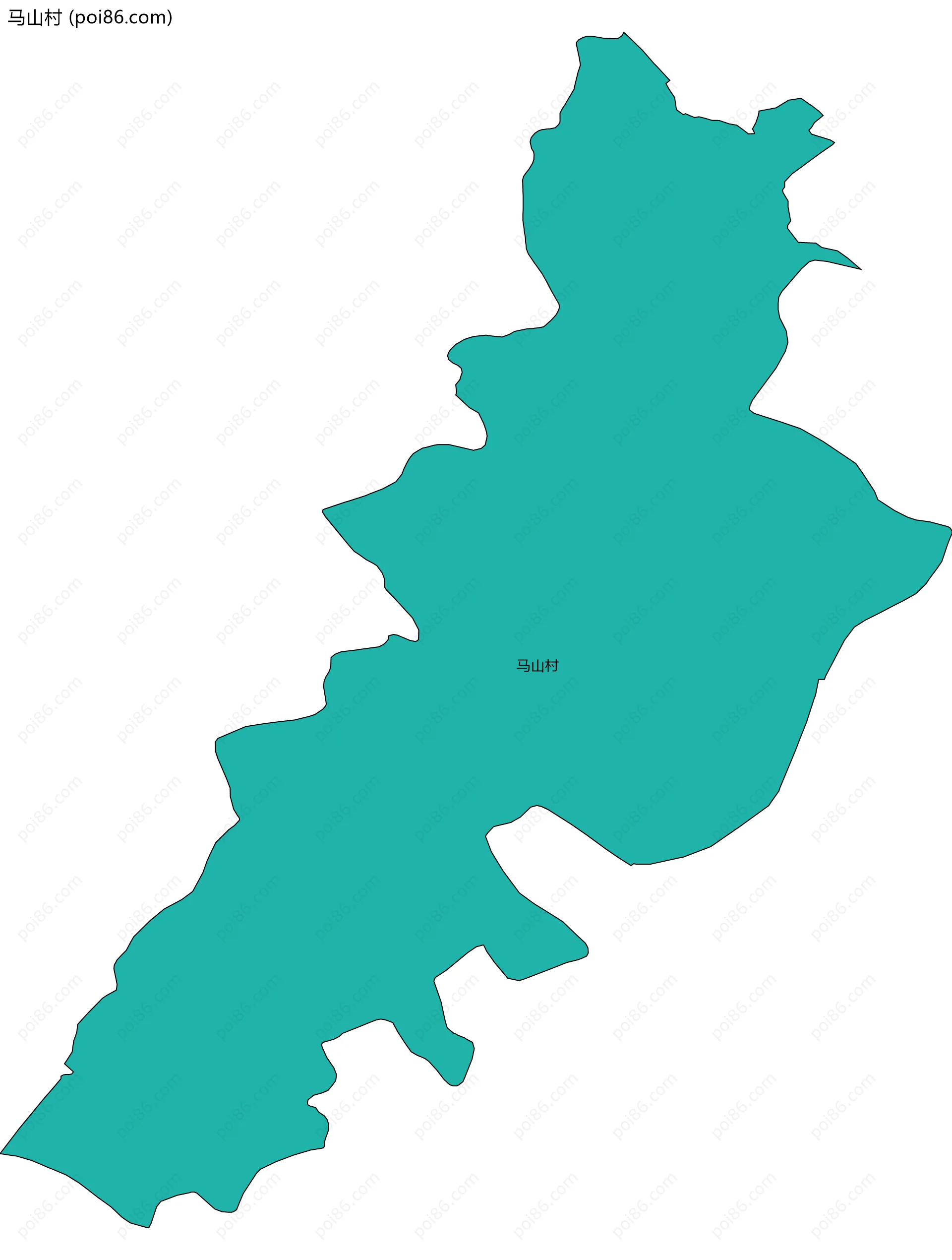 马山村边界地图