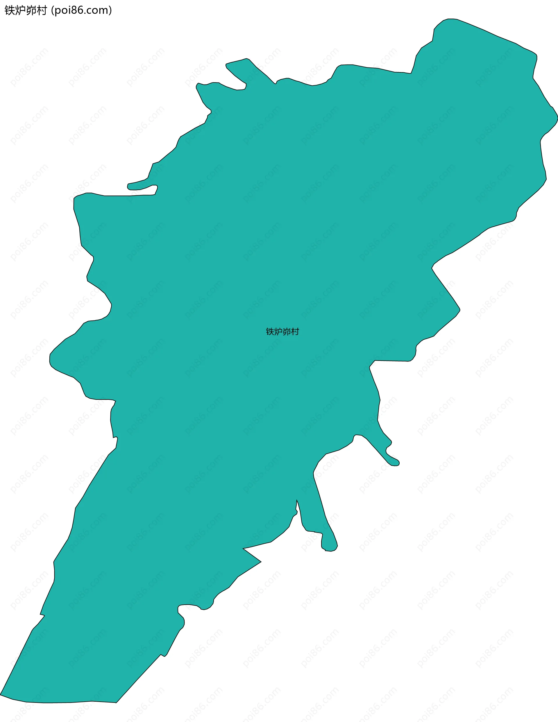 铁炉峁村边界地图