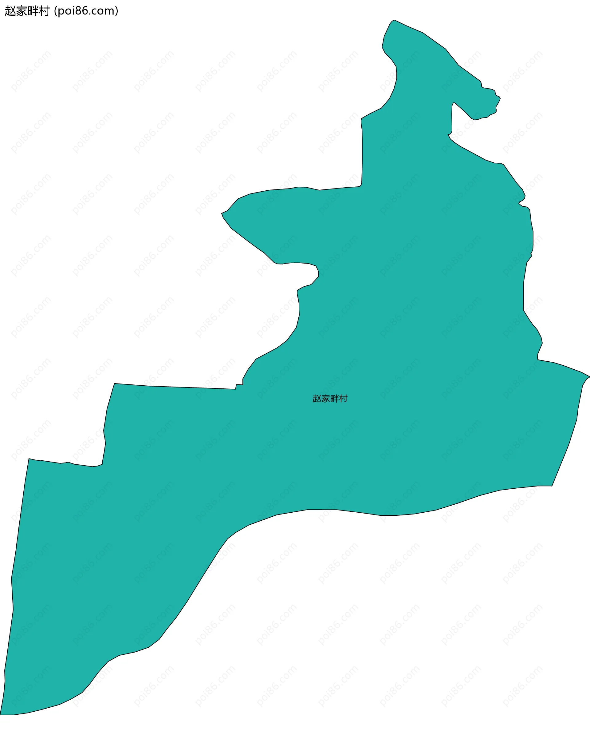 赵家畔村边界地图