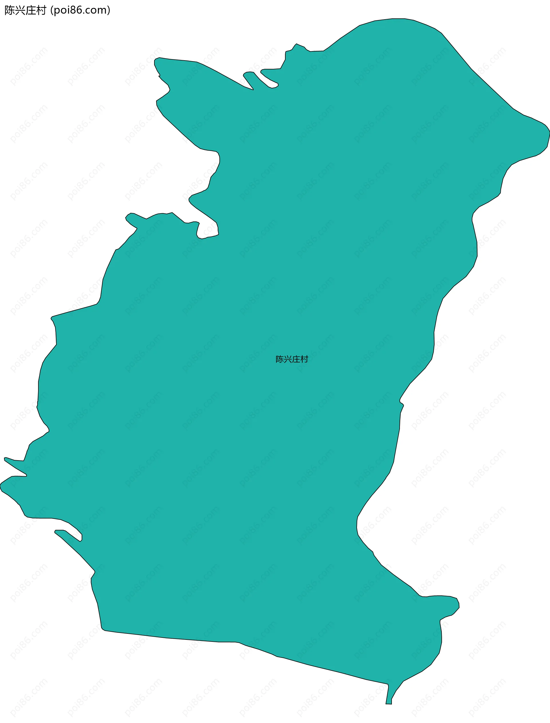 陈兴庄村边界地图