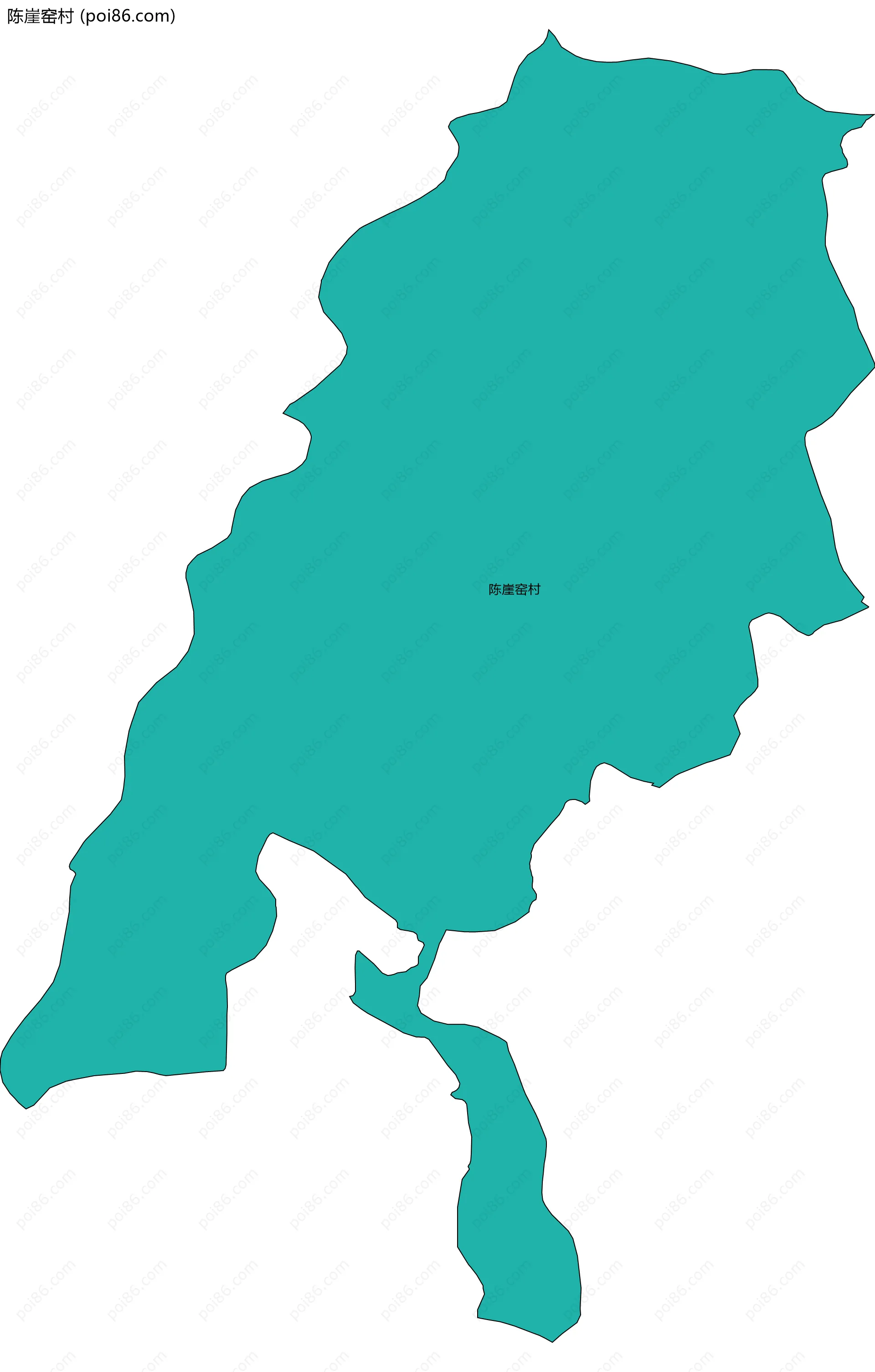 陈崖窑村边界地图