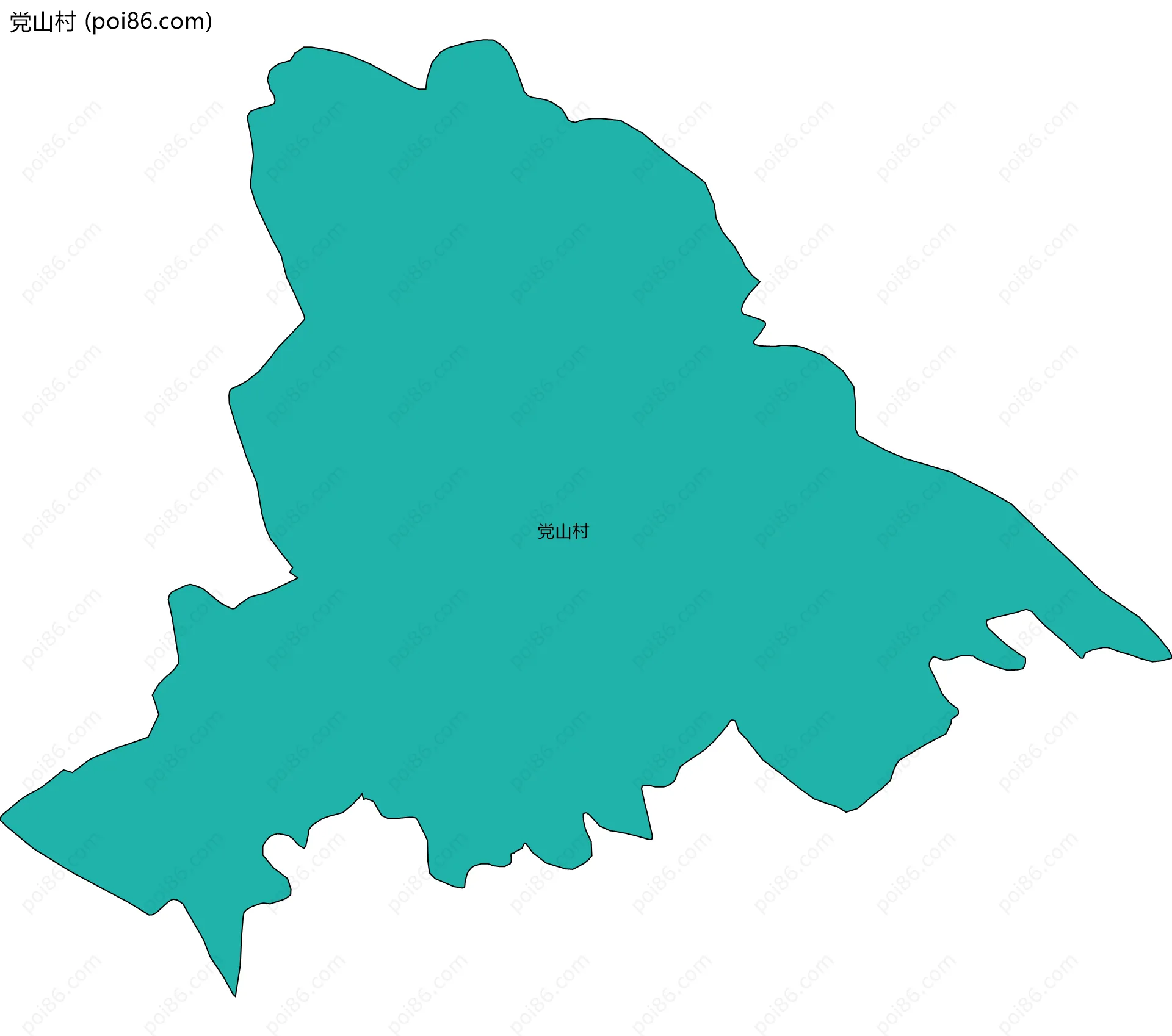 党山村边界地图