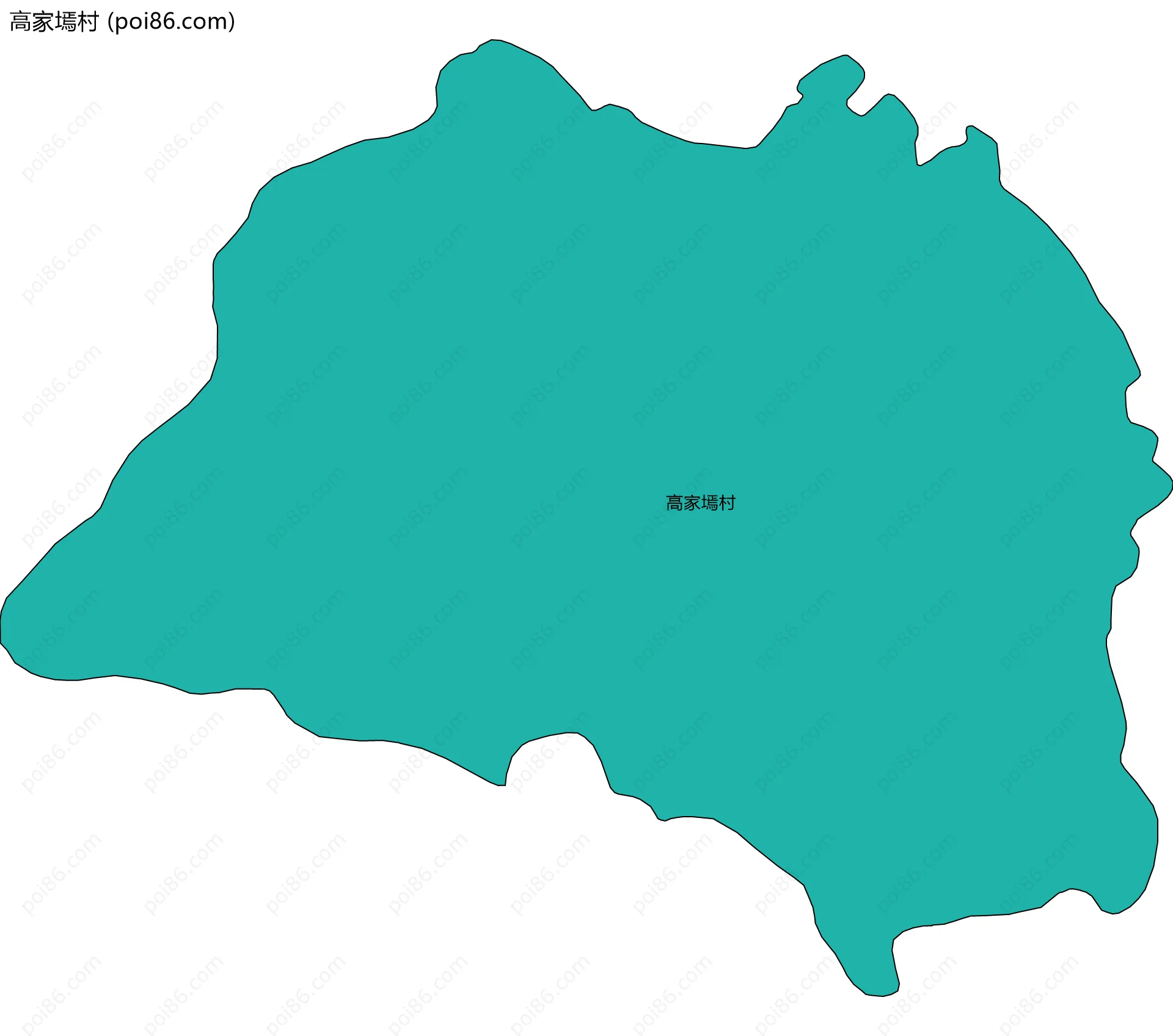 高家墕村边界地图