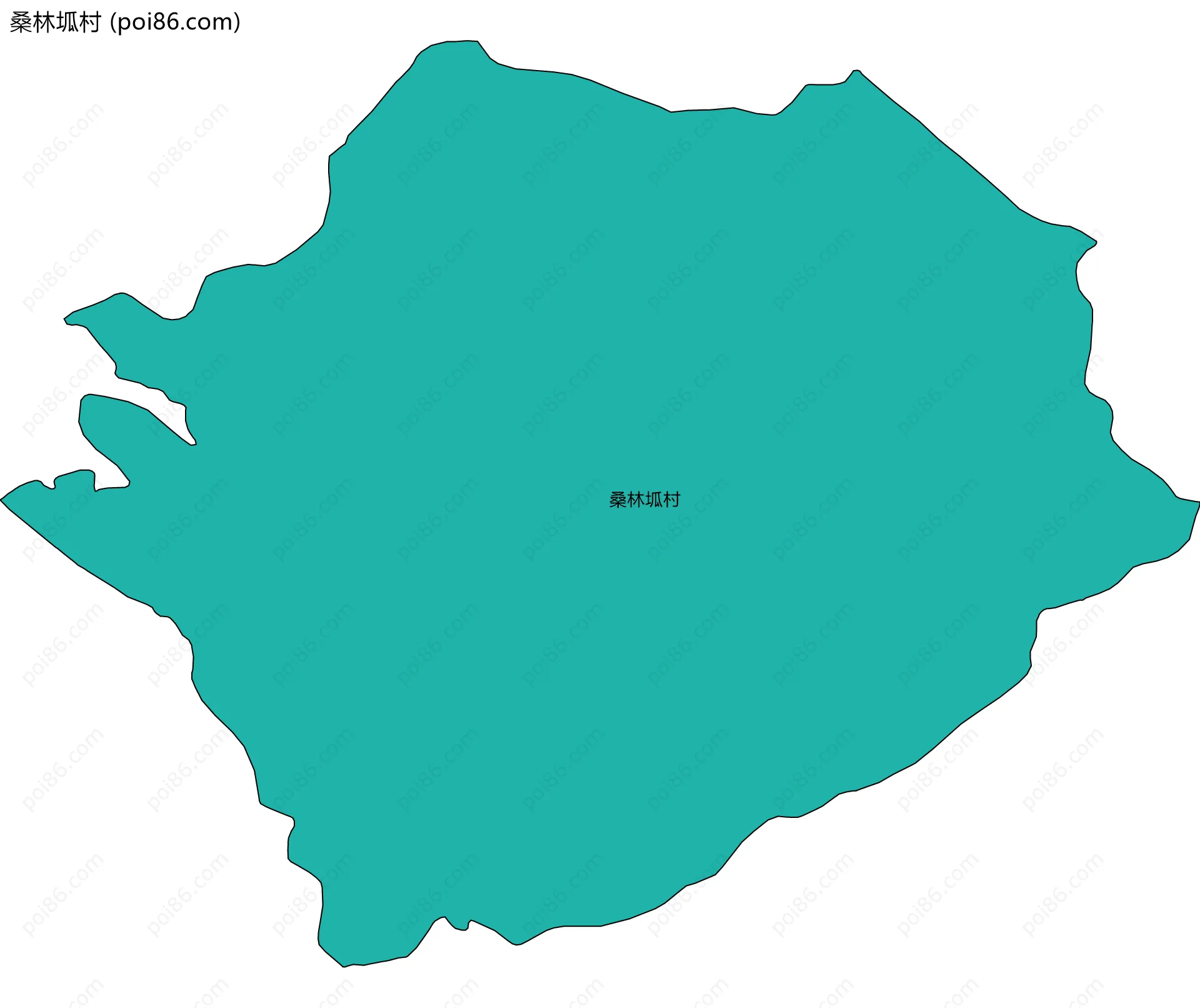 桑林坬村边界地图