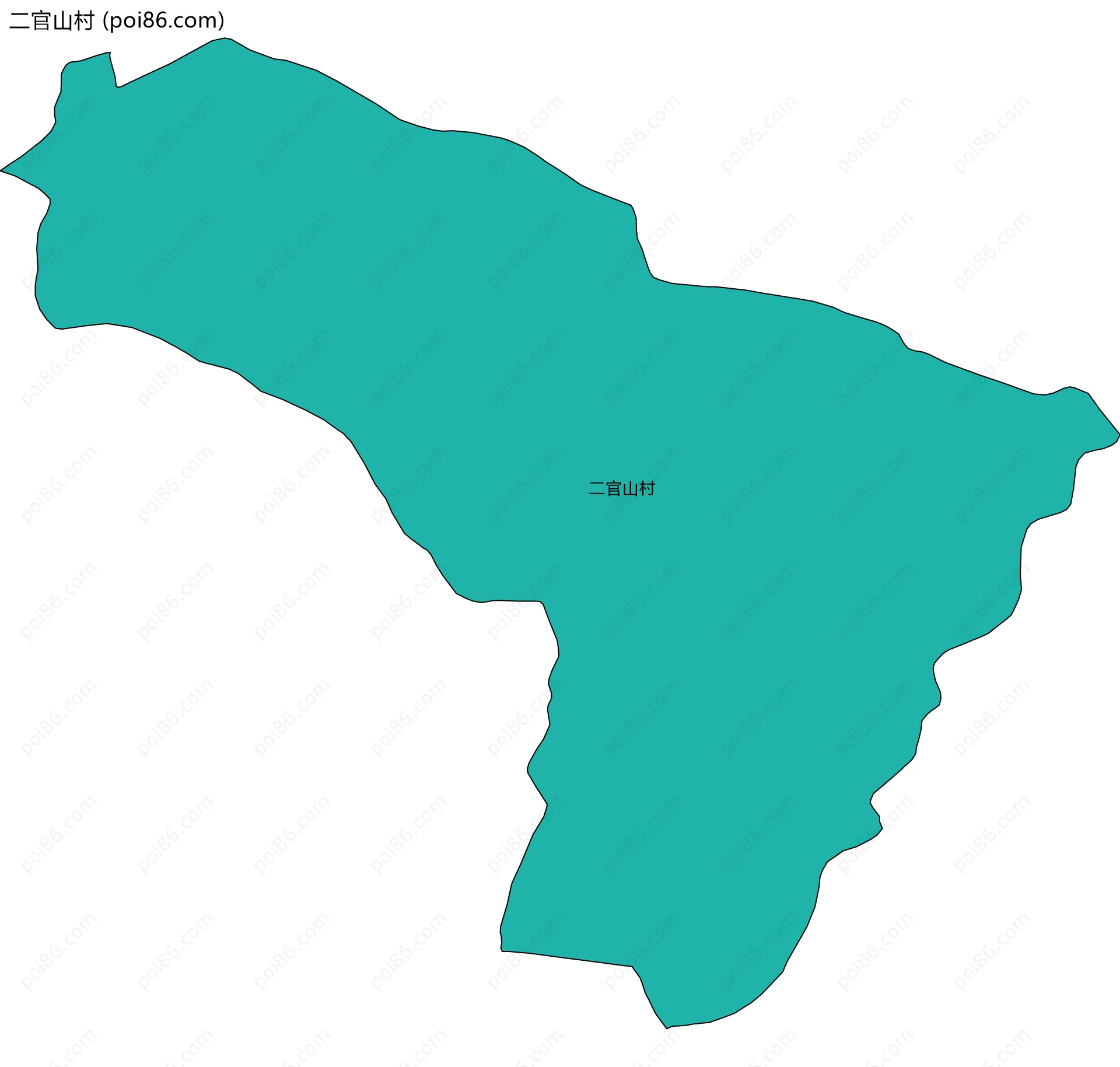 二官山村边界地图