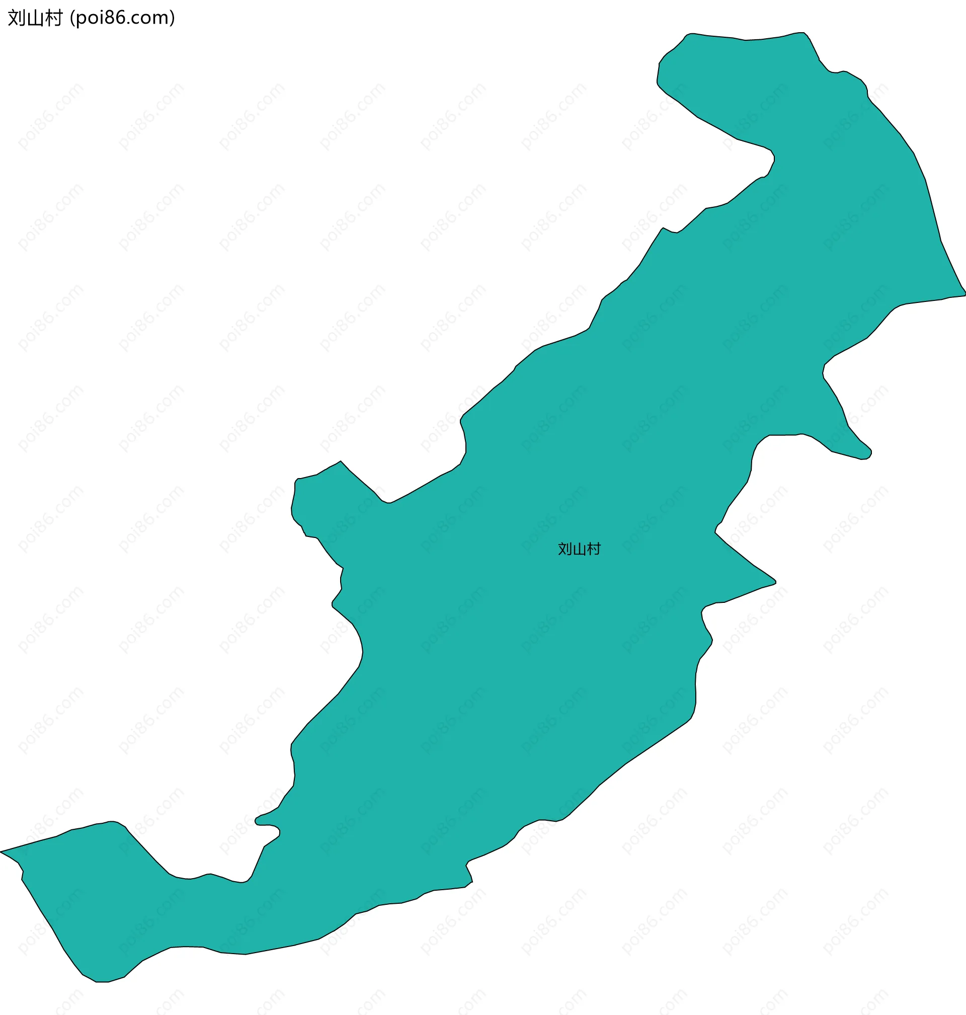 刘山村边界地图