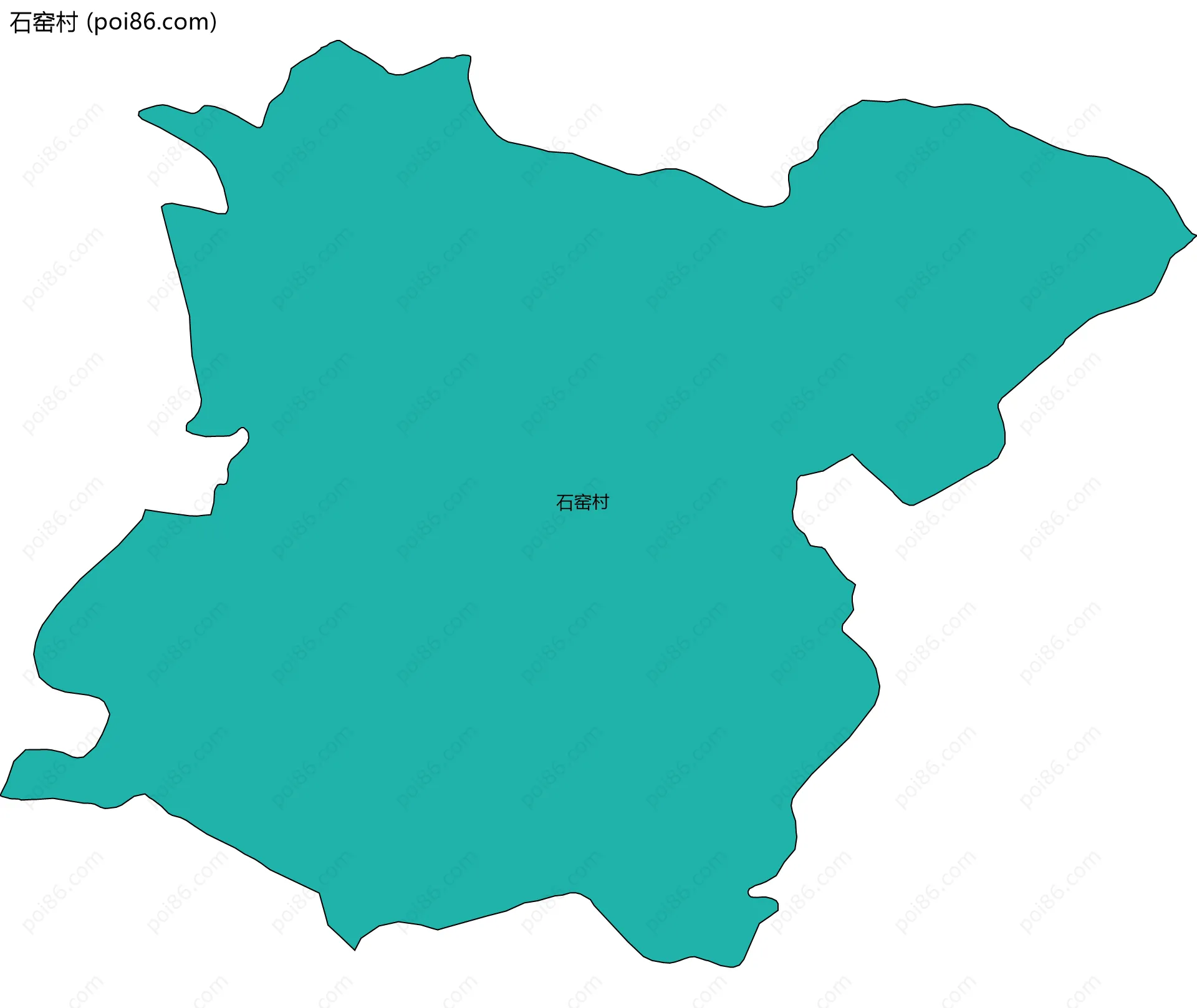 石窑村边界地图
