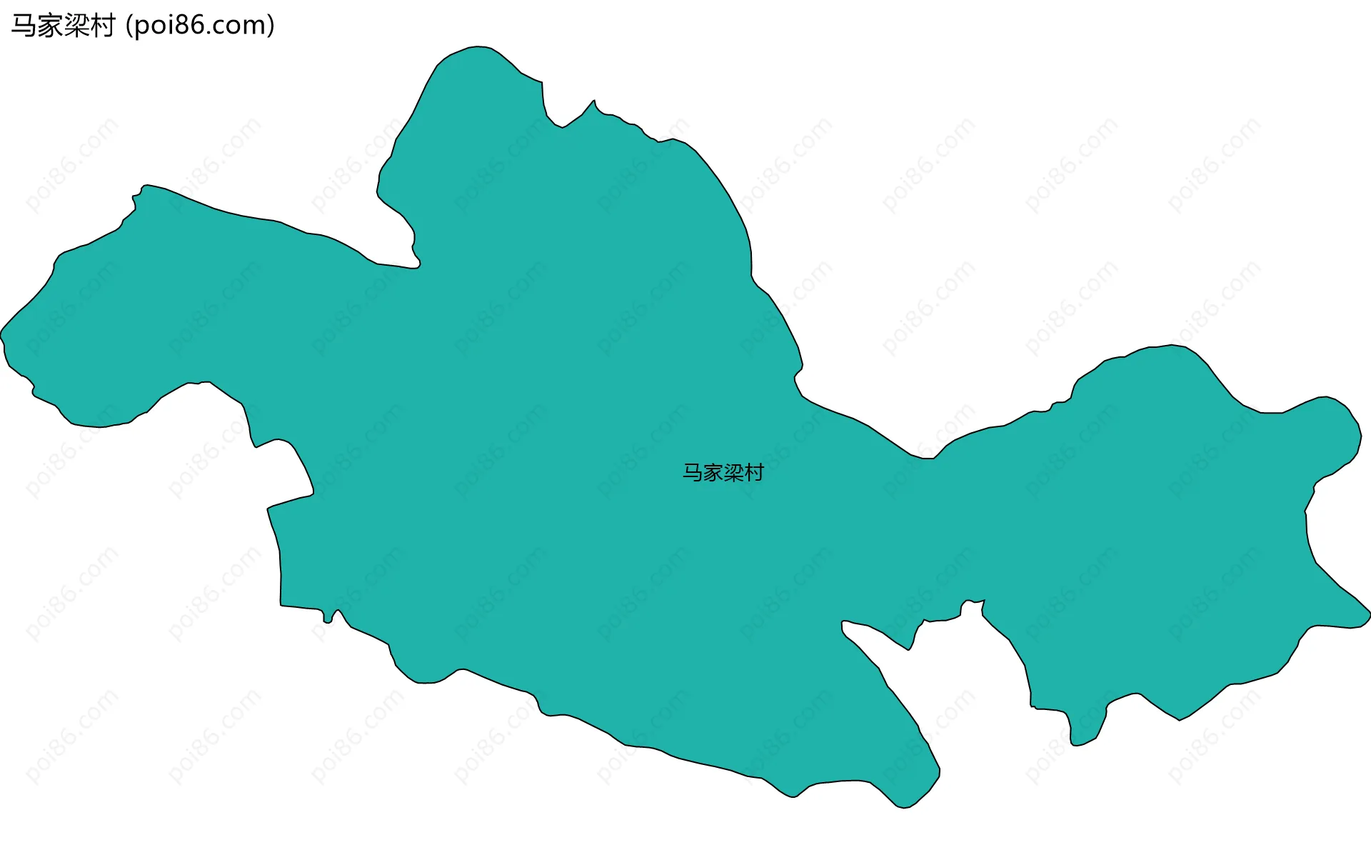 马家梁村边界地图