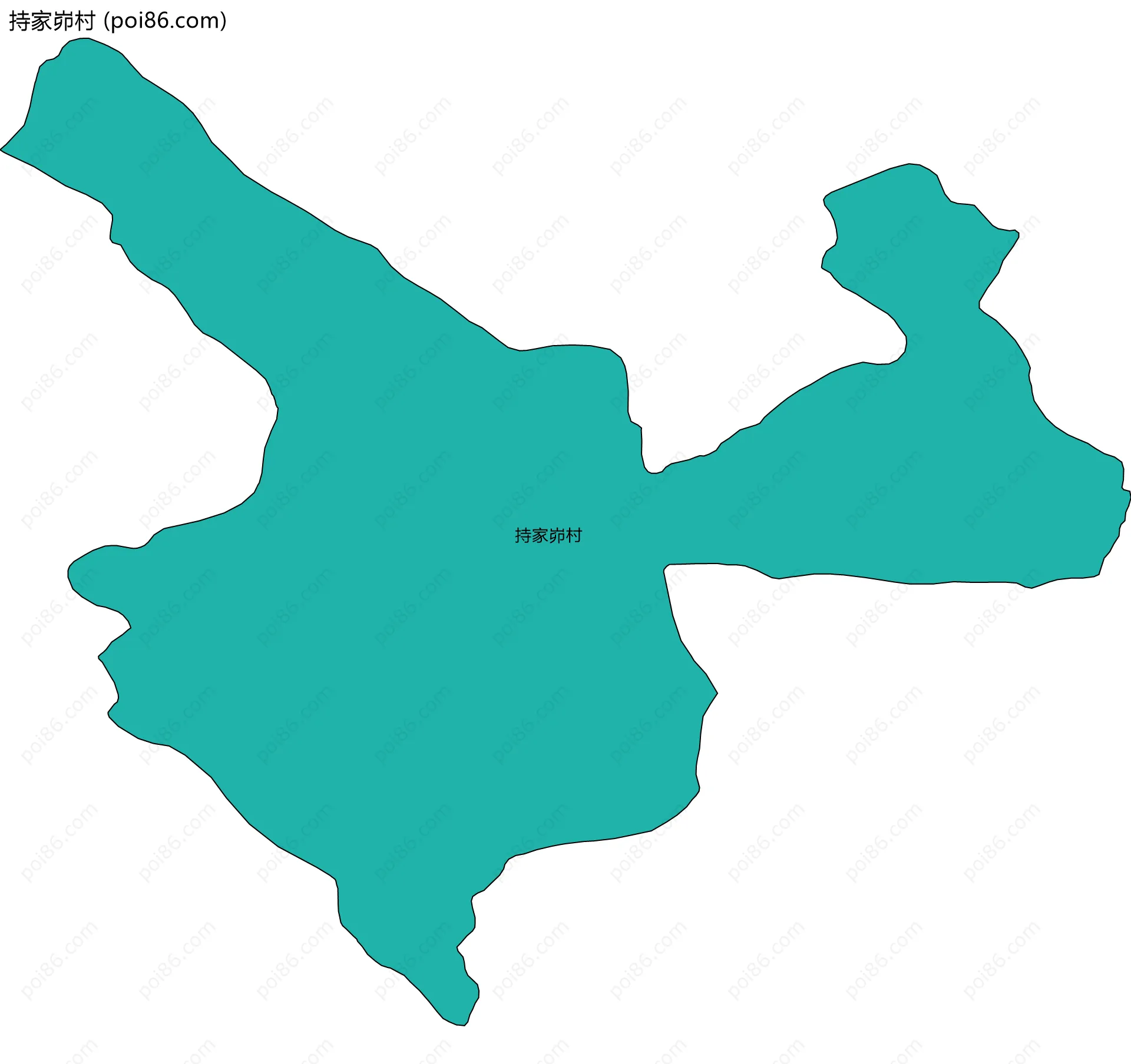 持家峁村边界地图