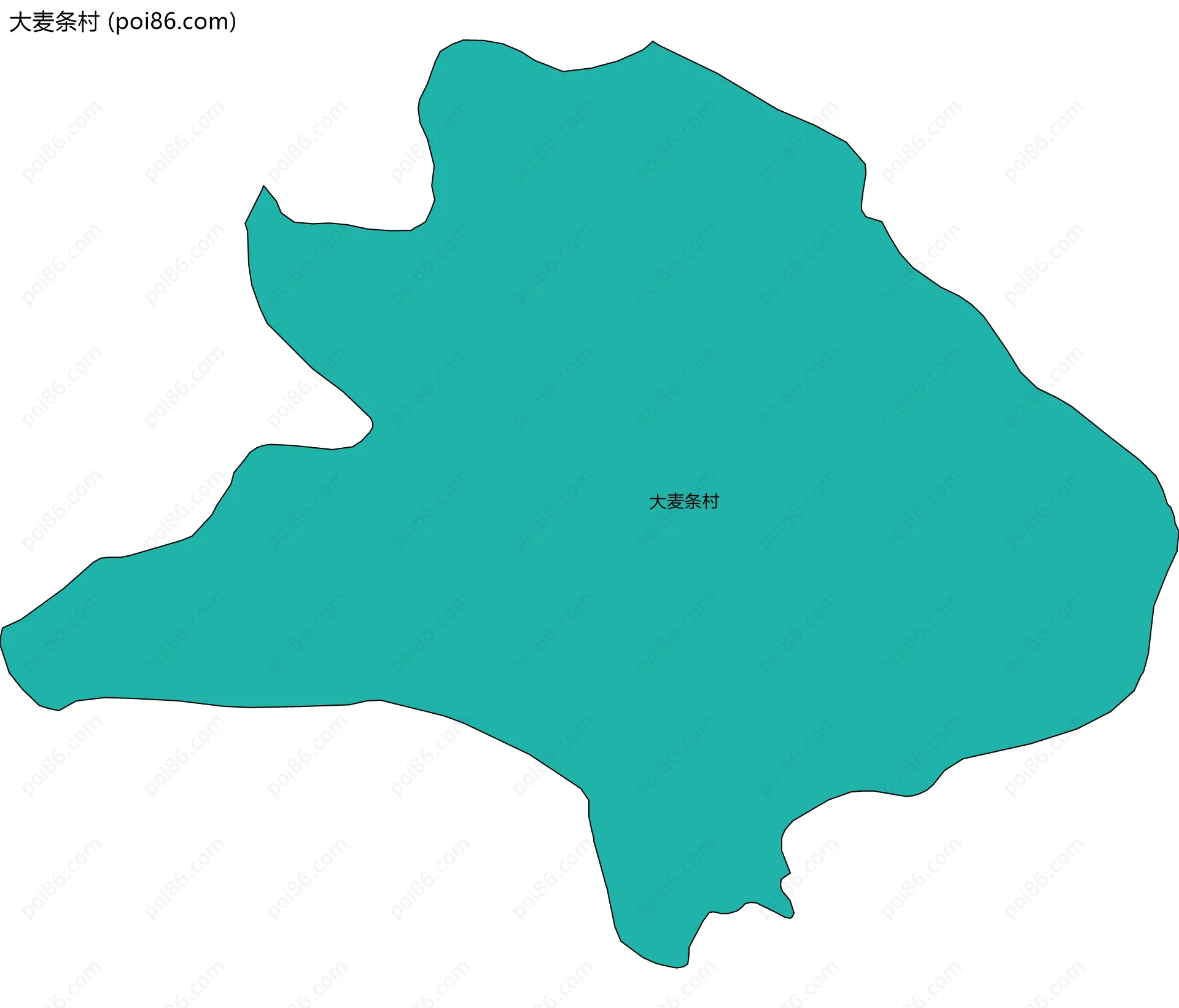 大麦条村边界地图