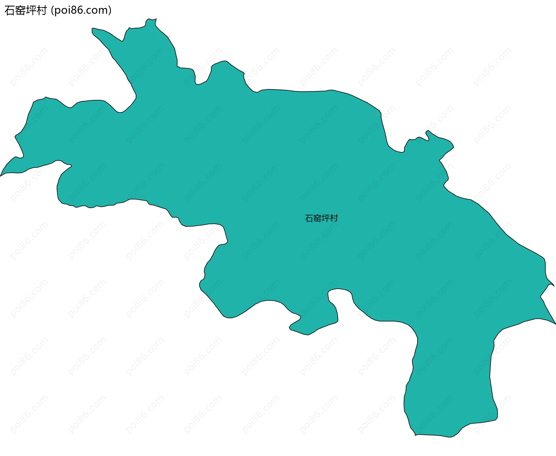 石窑坪村边界地图