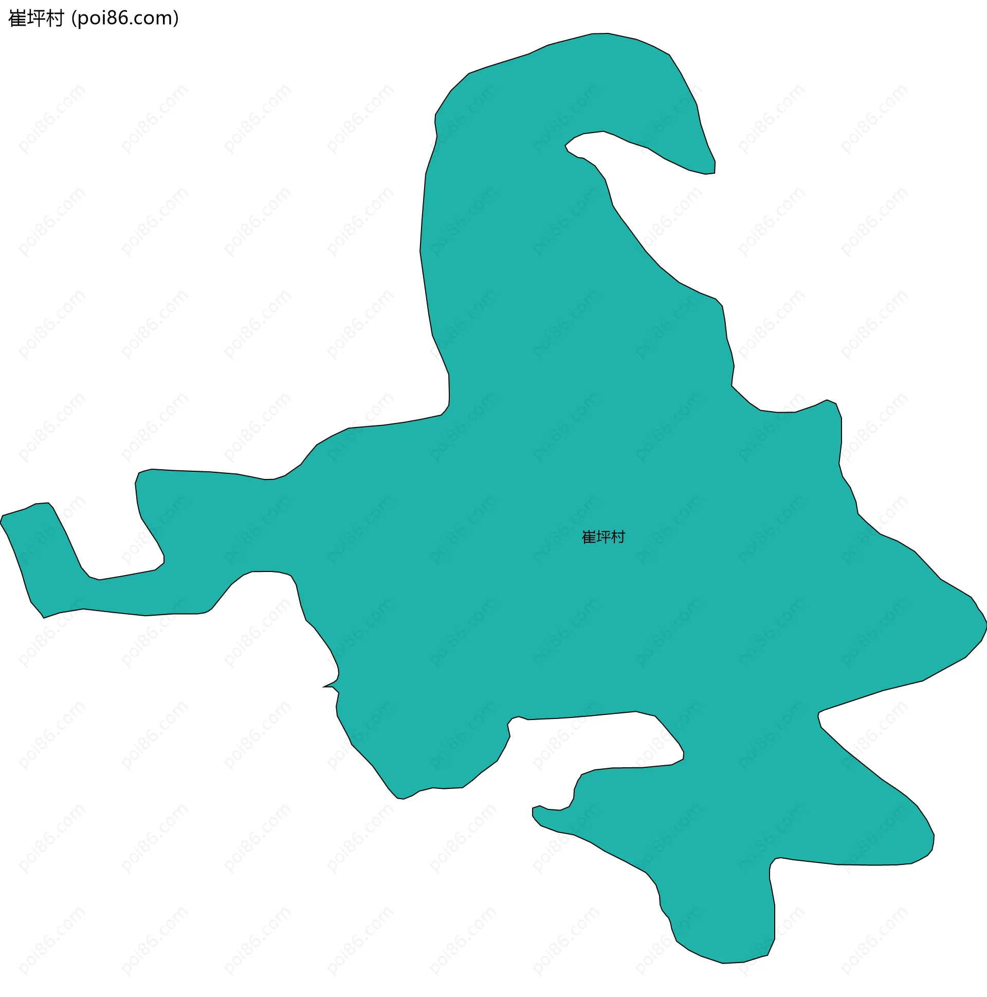 崔坪村边界地图