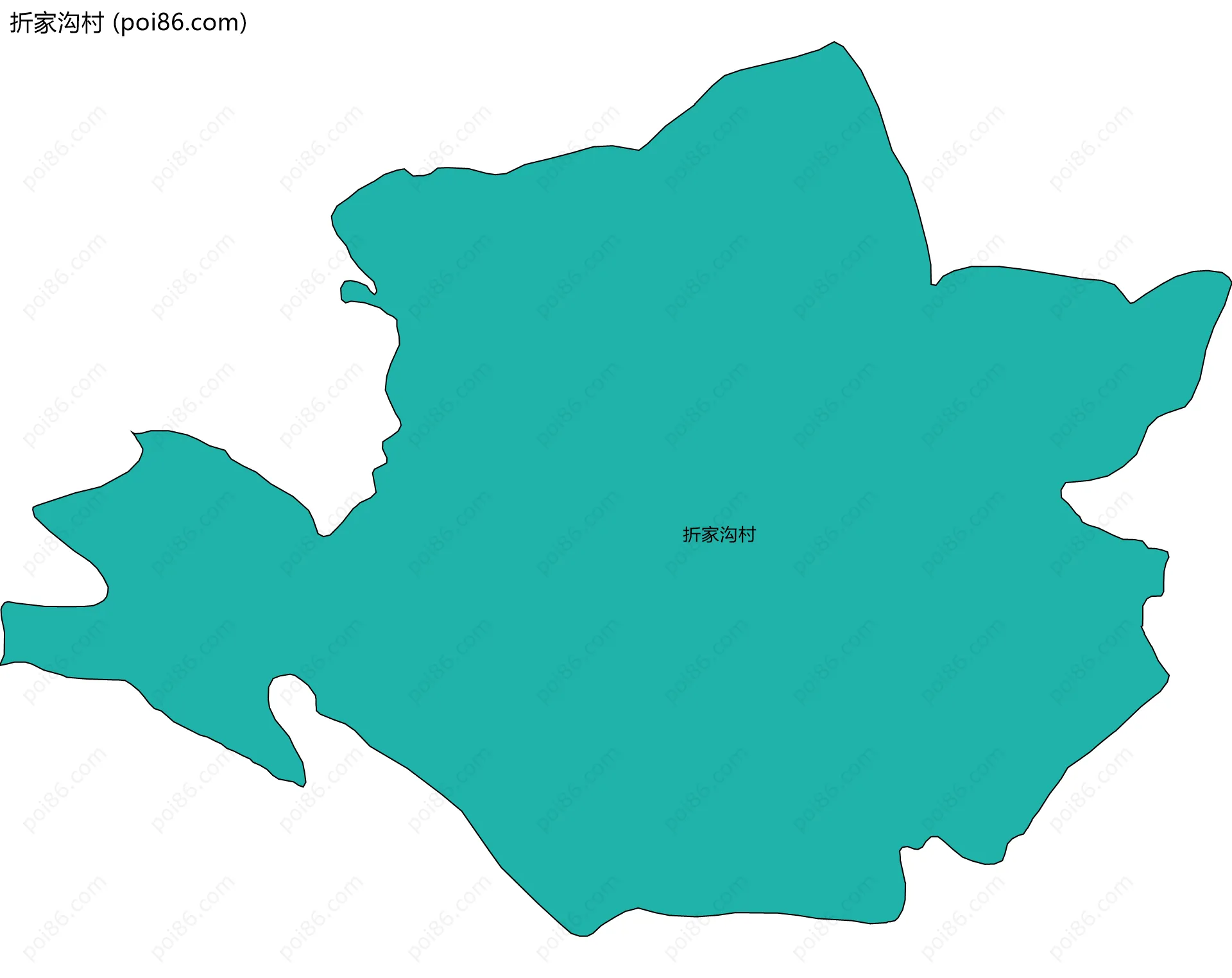 折家沟村边界地图