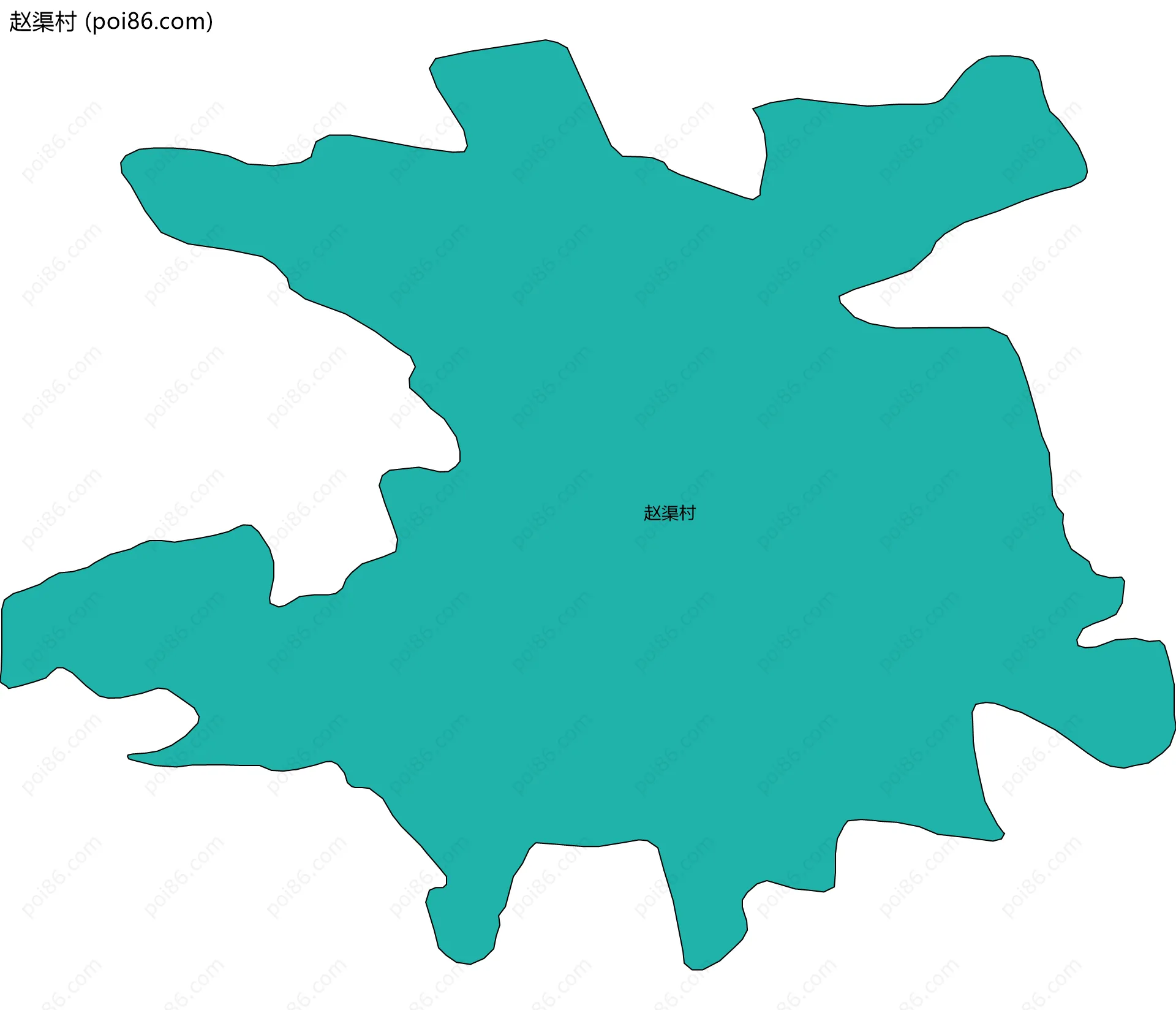 赵渠村边界地图
