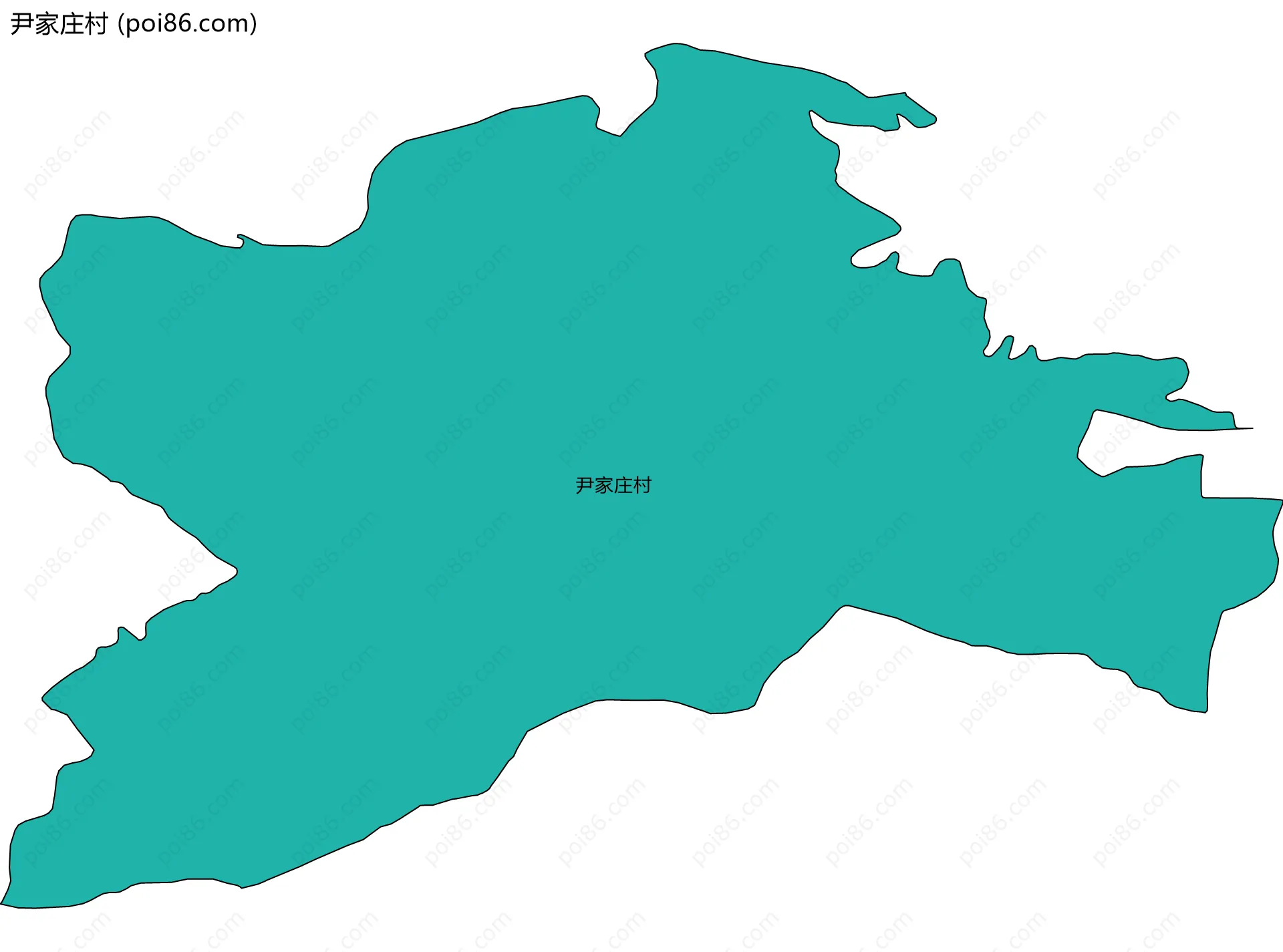 尹家庄村边界地图