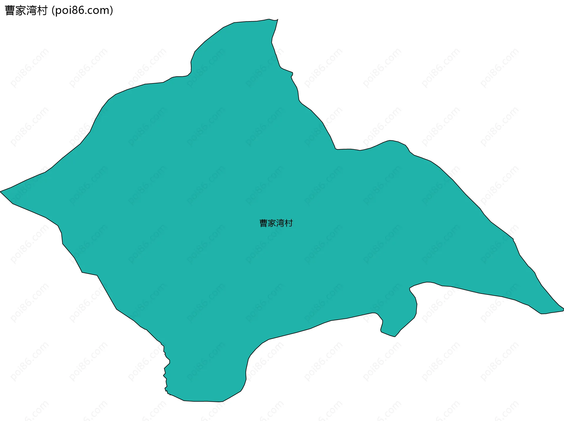 曹家湾村边界地图