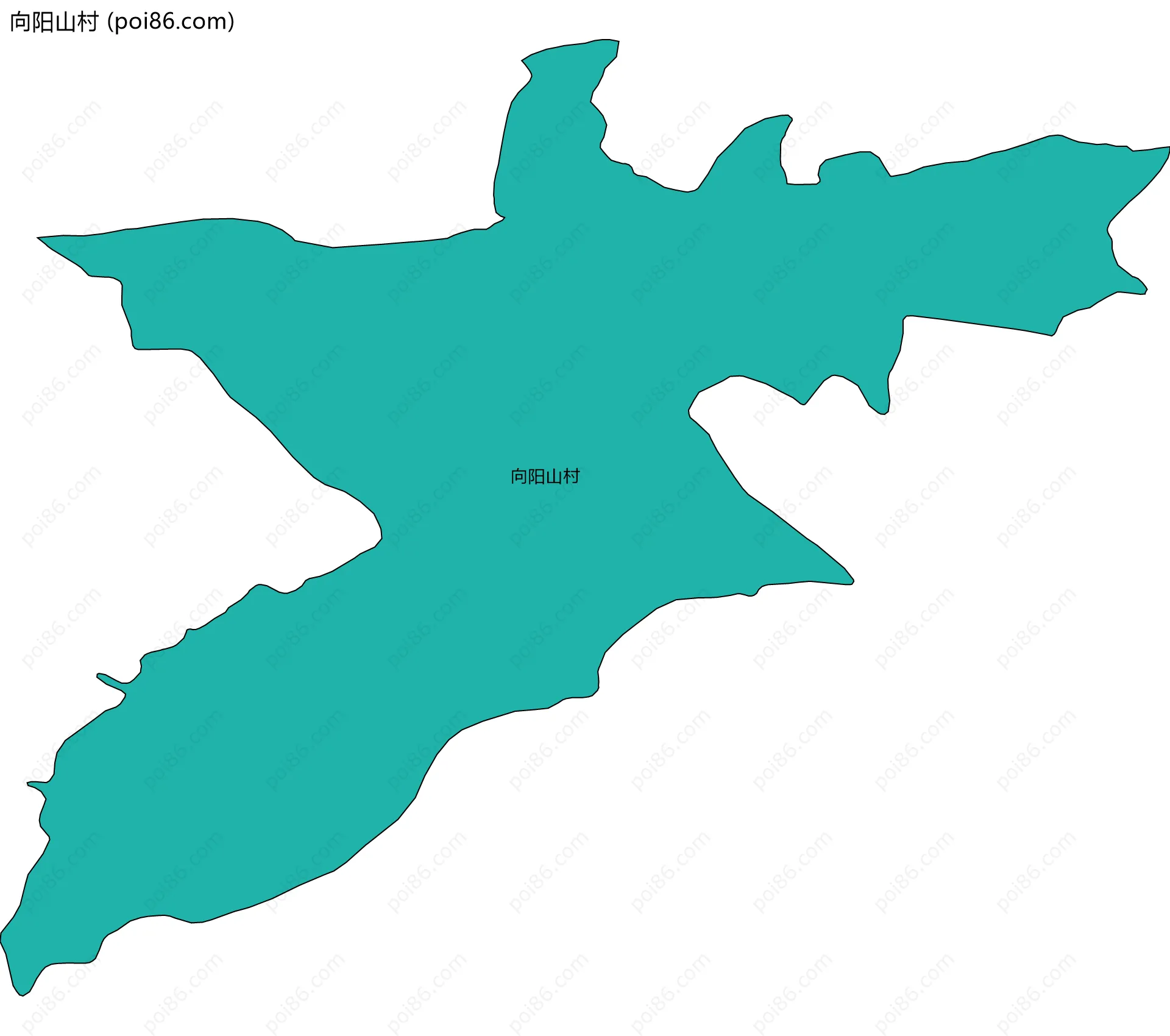 向阳山村边界地图