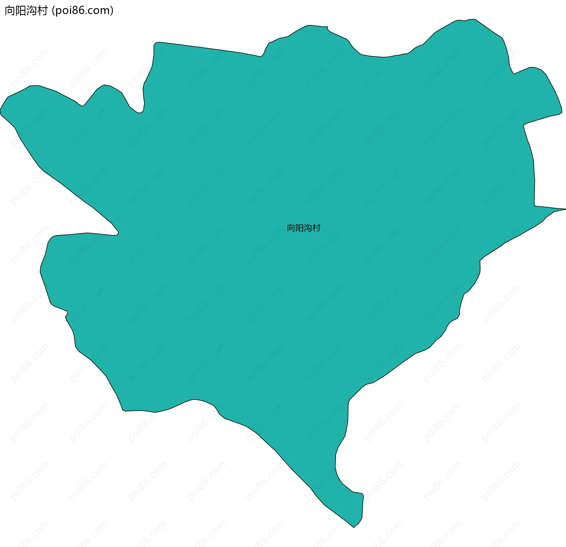 向阳沟村边界地图