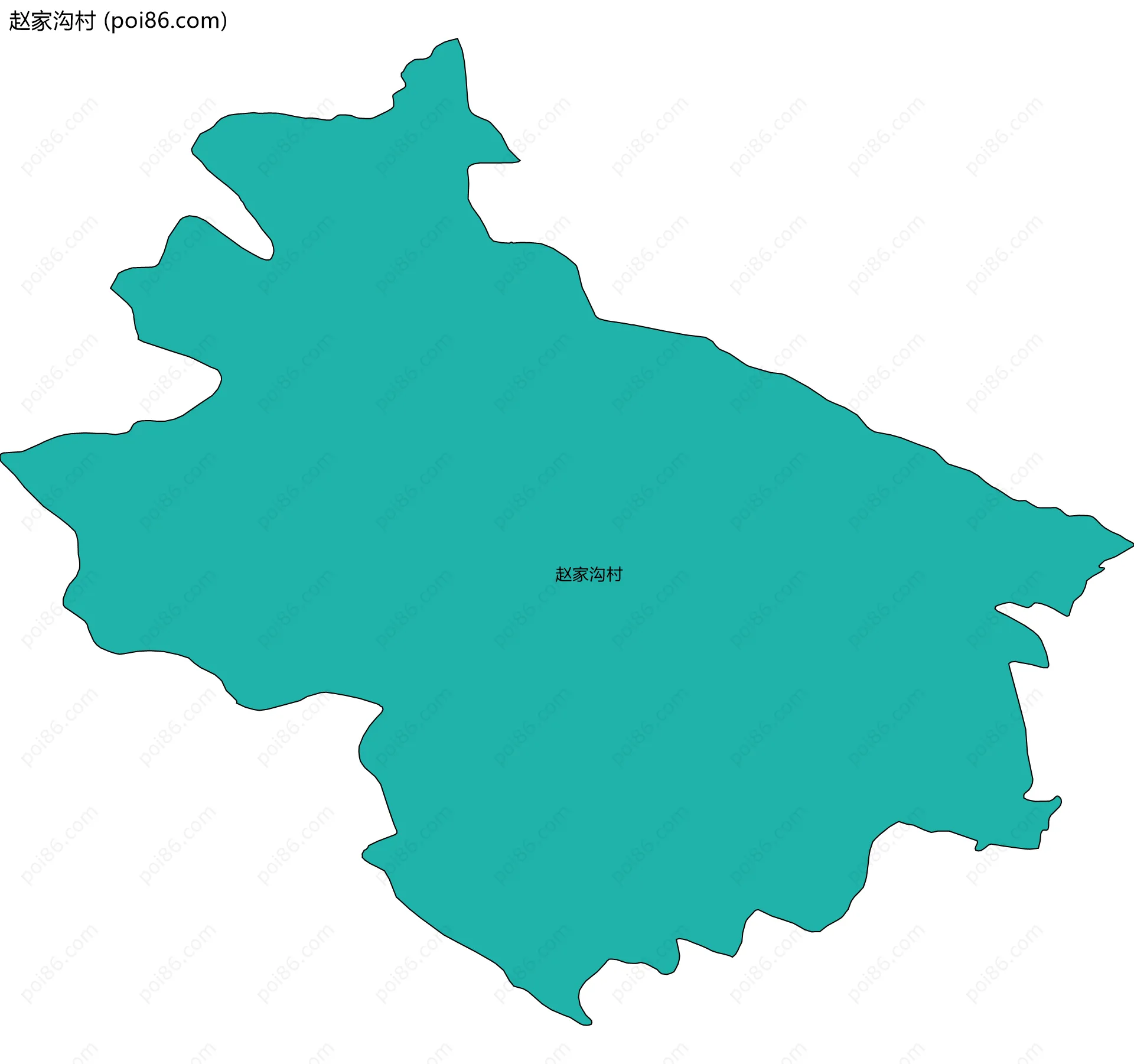 赵家沟村边界地图