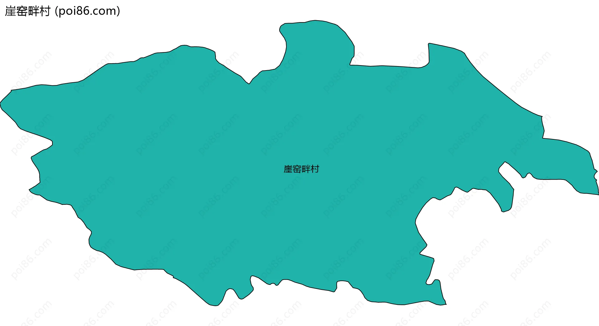 崖窑畔村边界地图