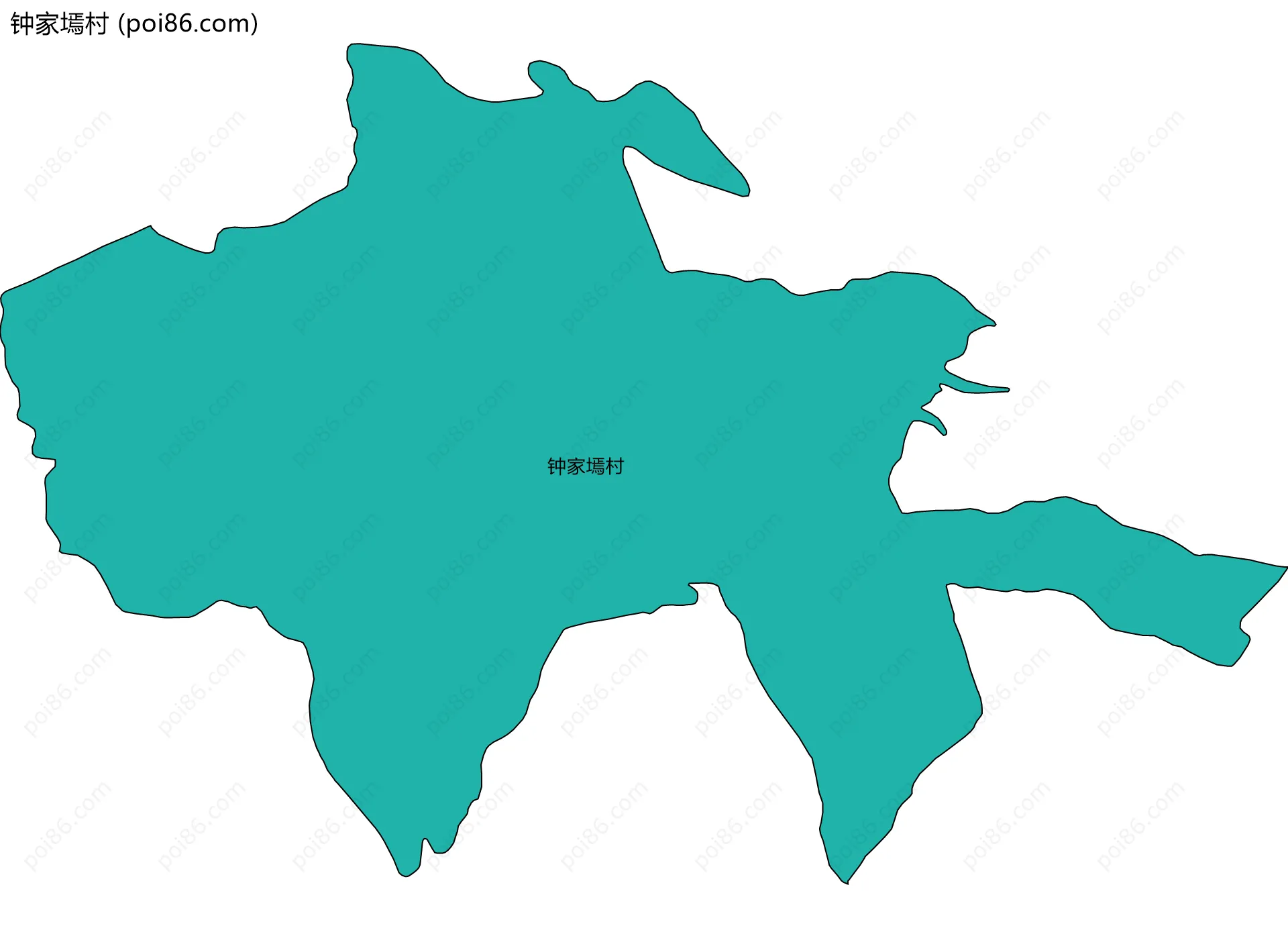 钟家墕村边界地图