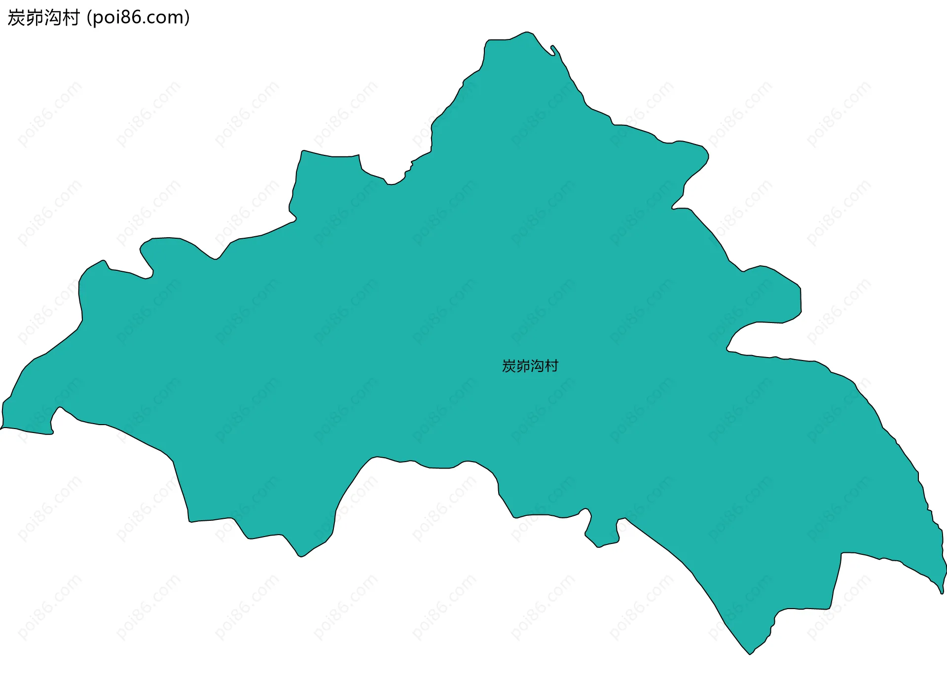 炭峁沟村边界地图