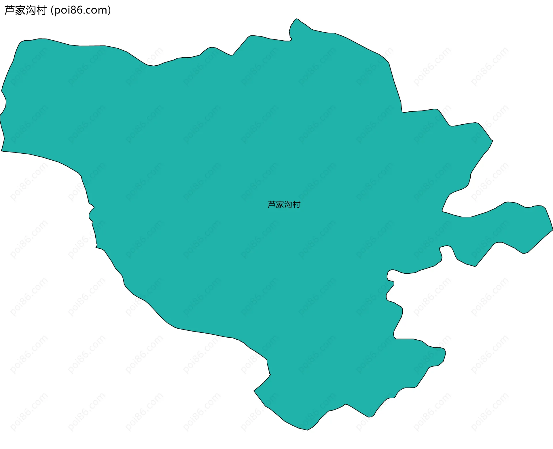 芦家沟村边界地图