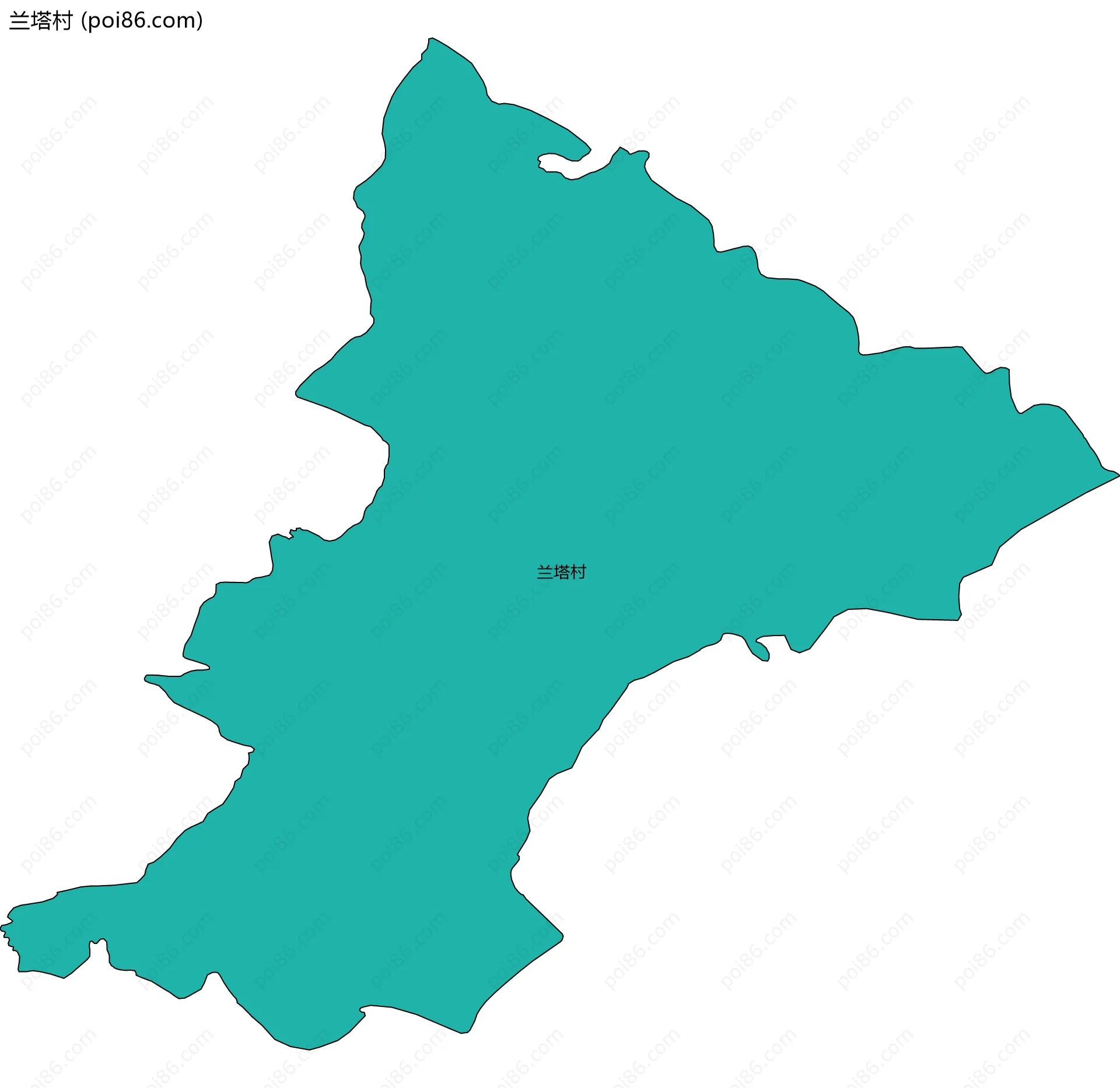 兰塔村边界地图