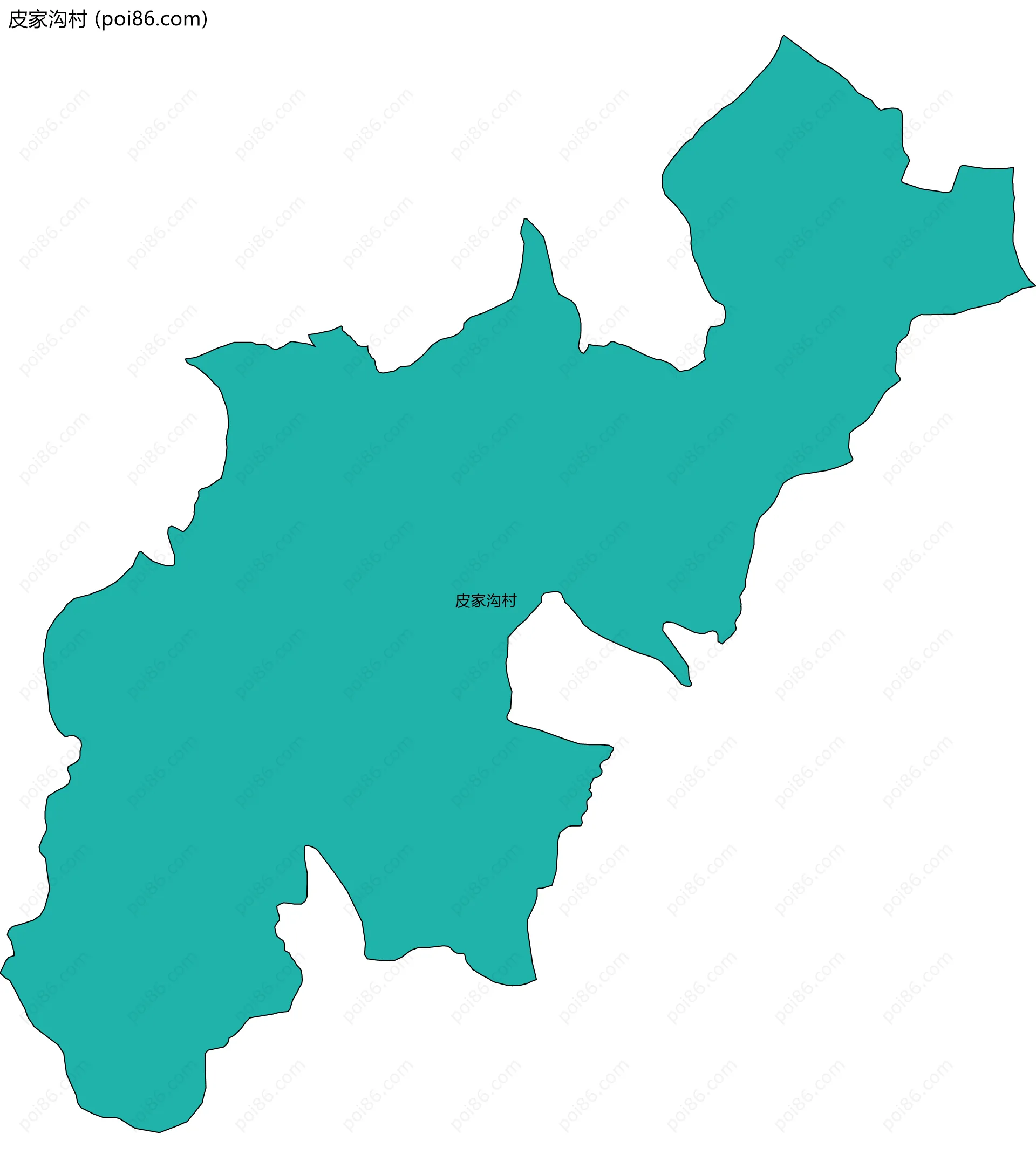 皮家沟村边界地图