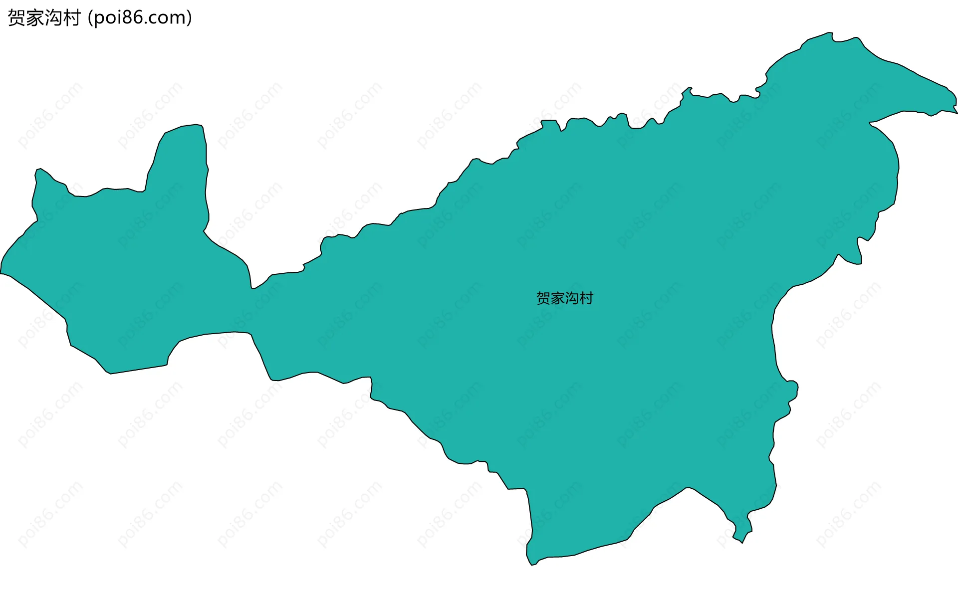 贺家沟村边界地图