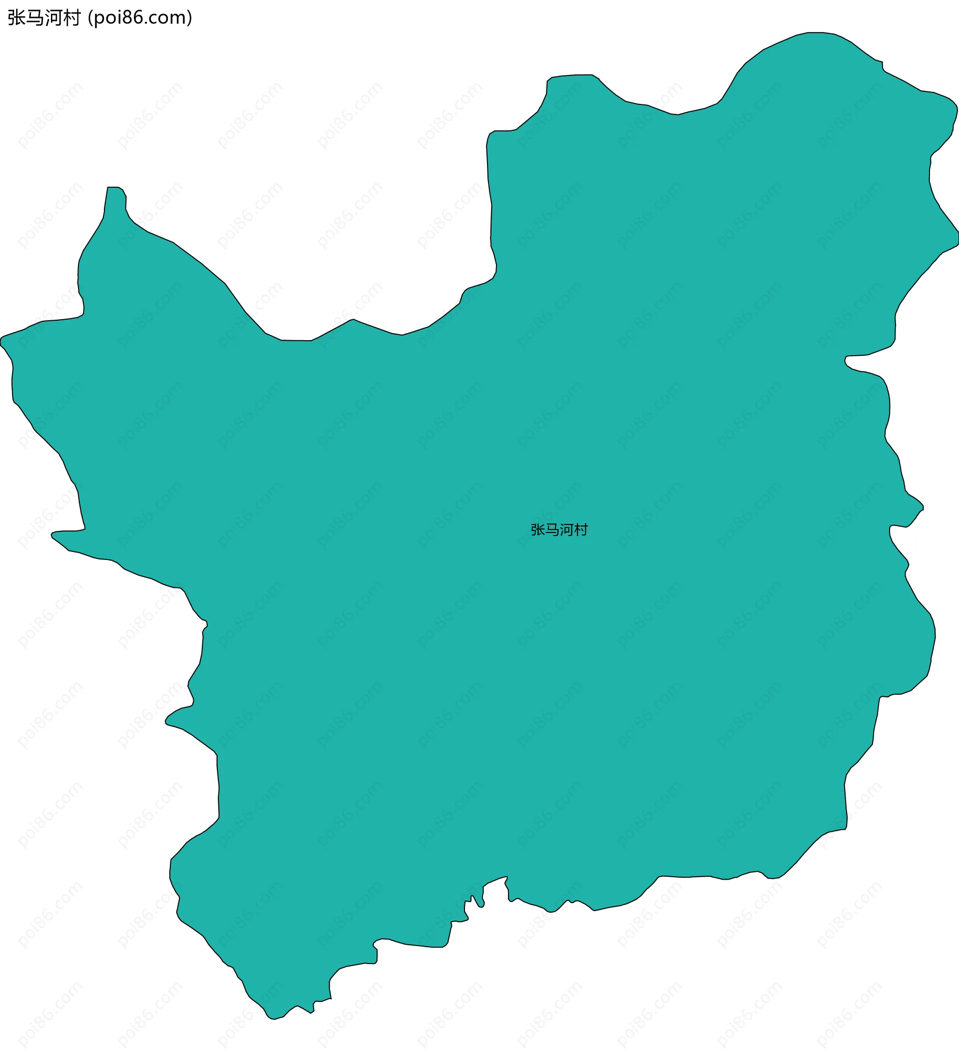 张马河村边界地图