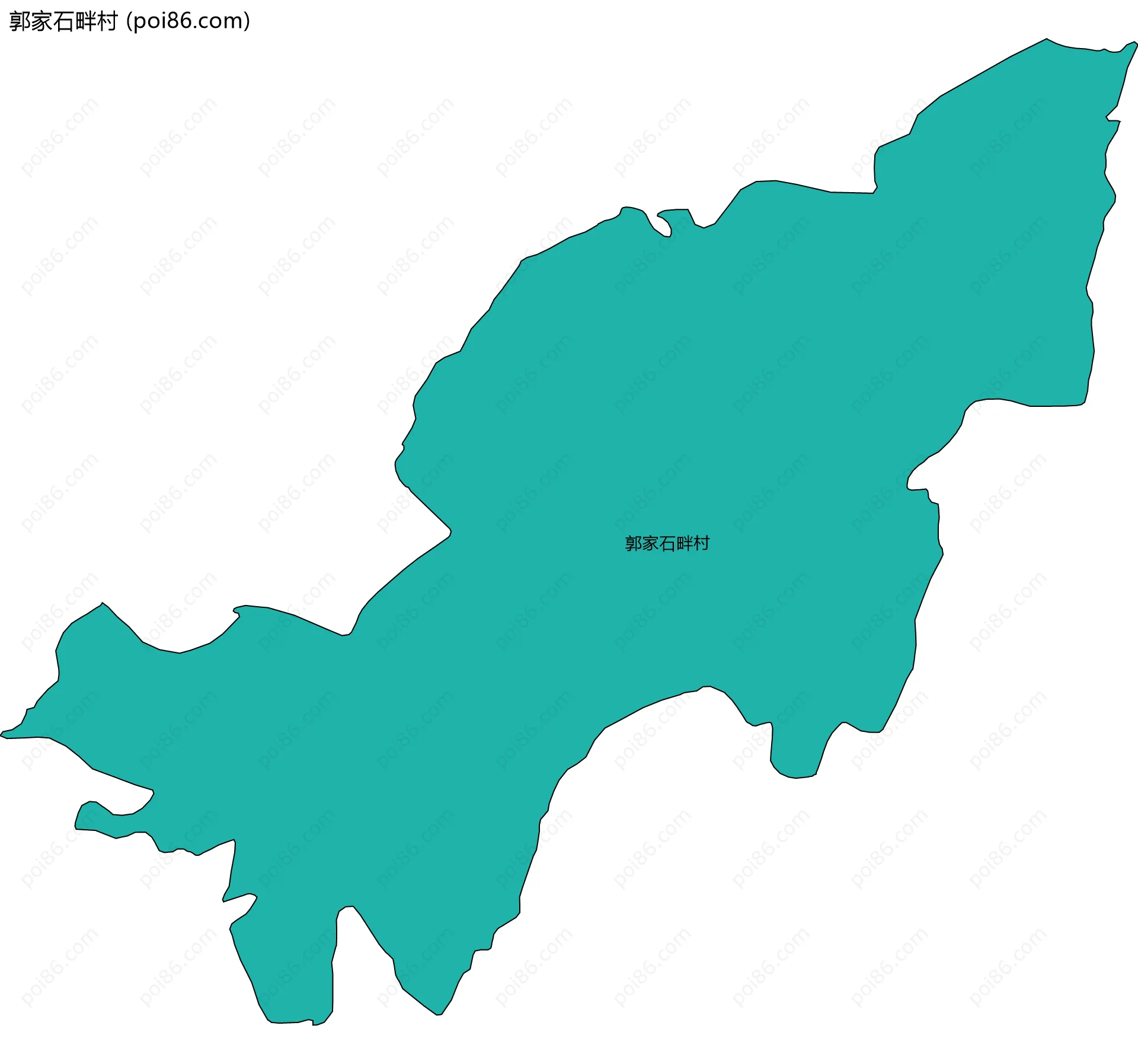 郭家石畔村边界地图
