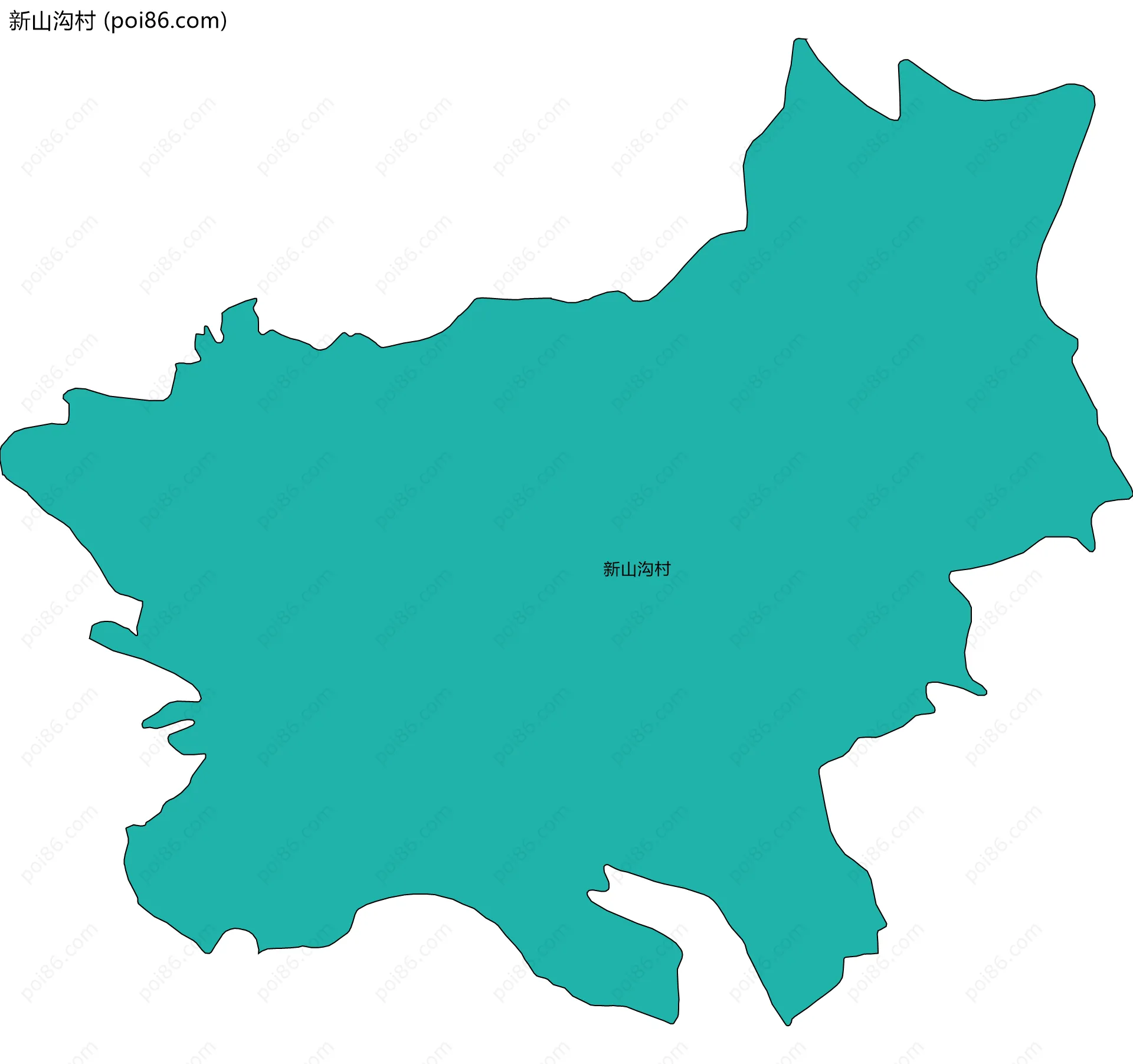 新山沟村边界地图