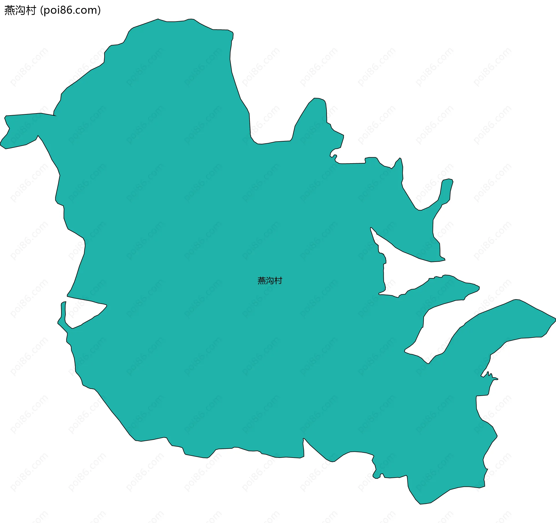 燕沟村边界地图