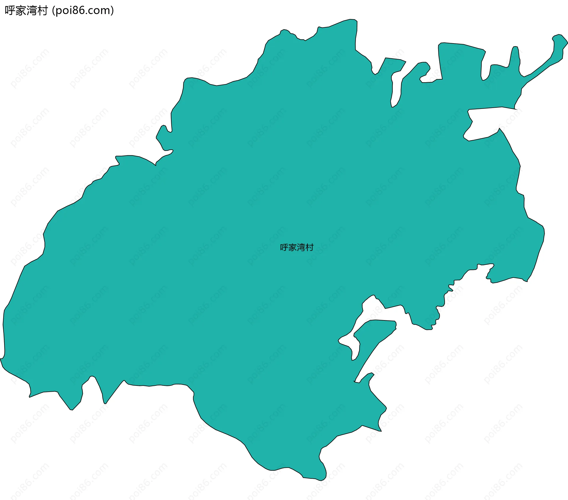 呼家湾村边界地图