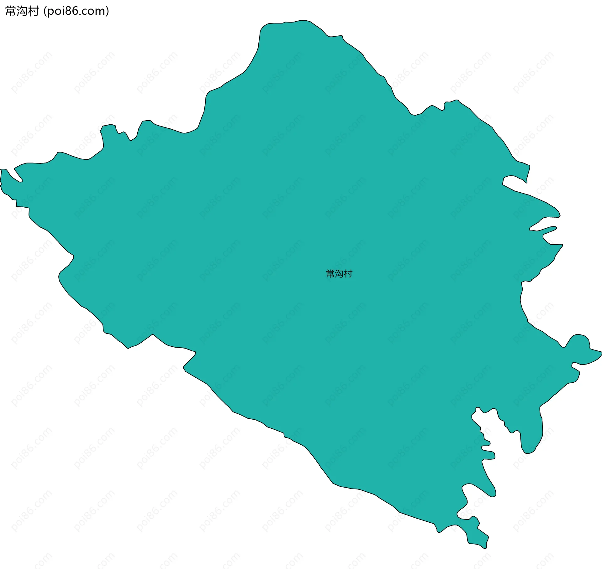 常沟村边界地图