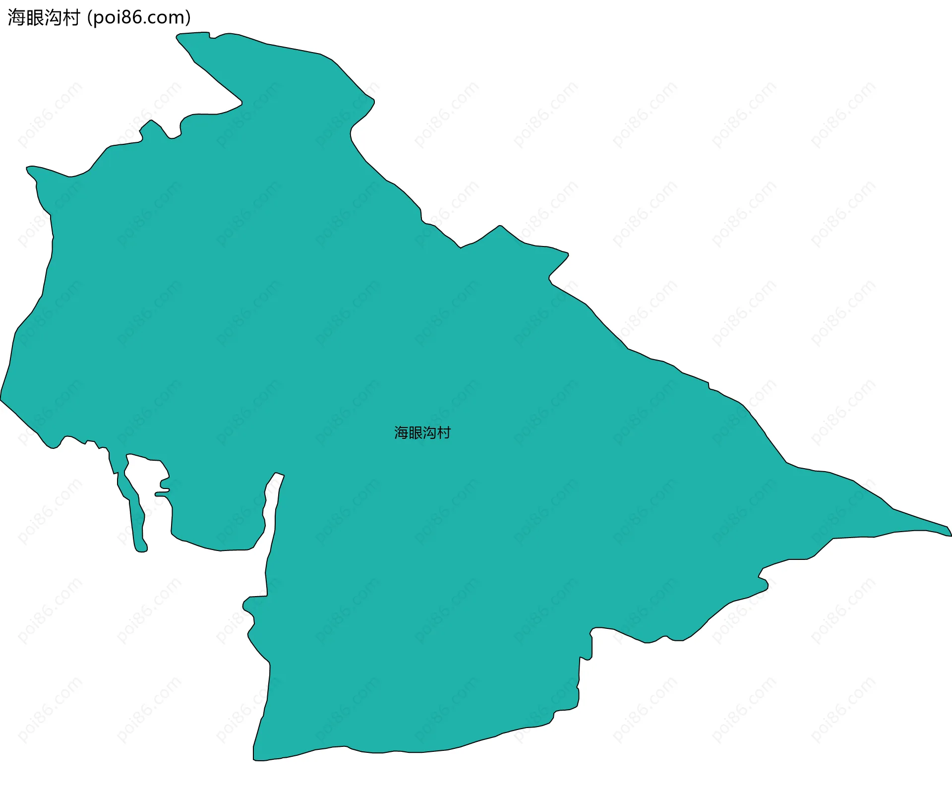 海眼沟村边界地图