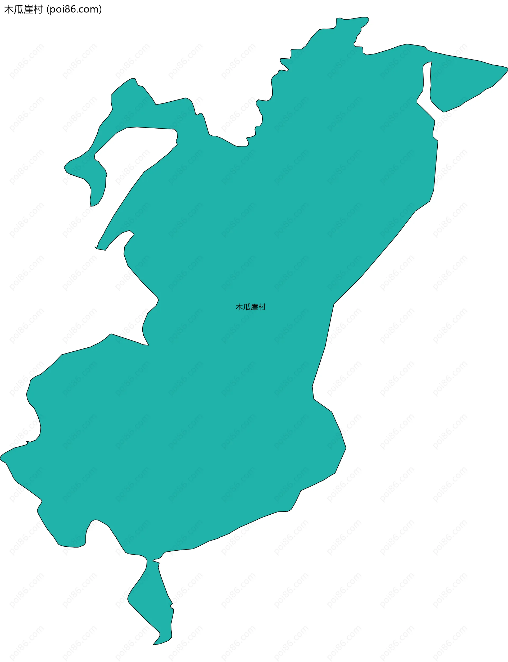 木瓜崖村边界地图