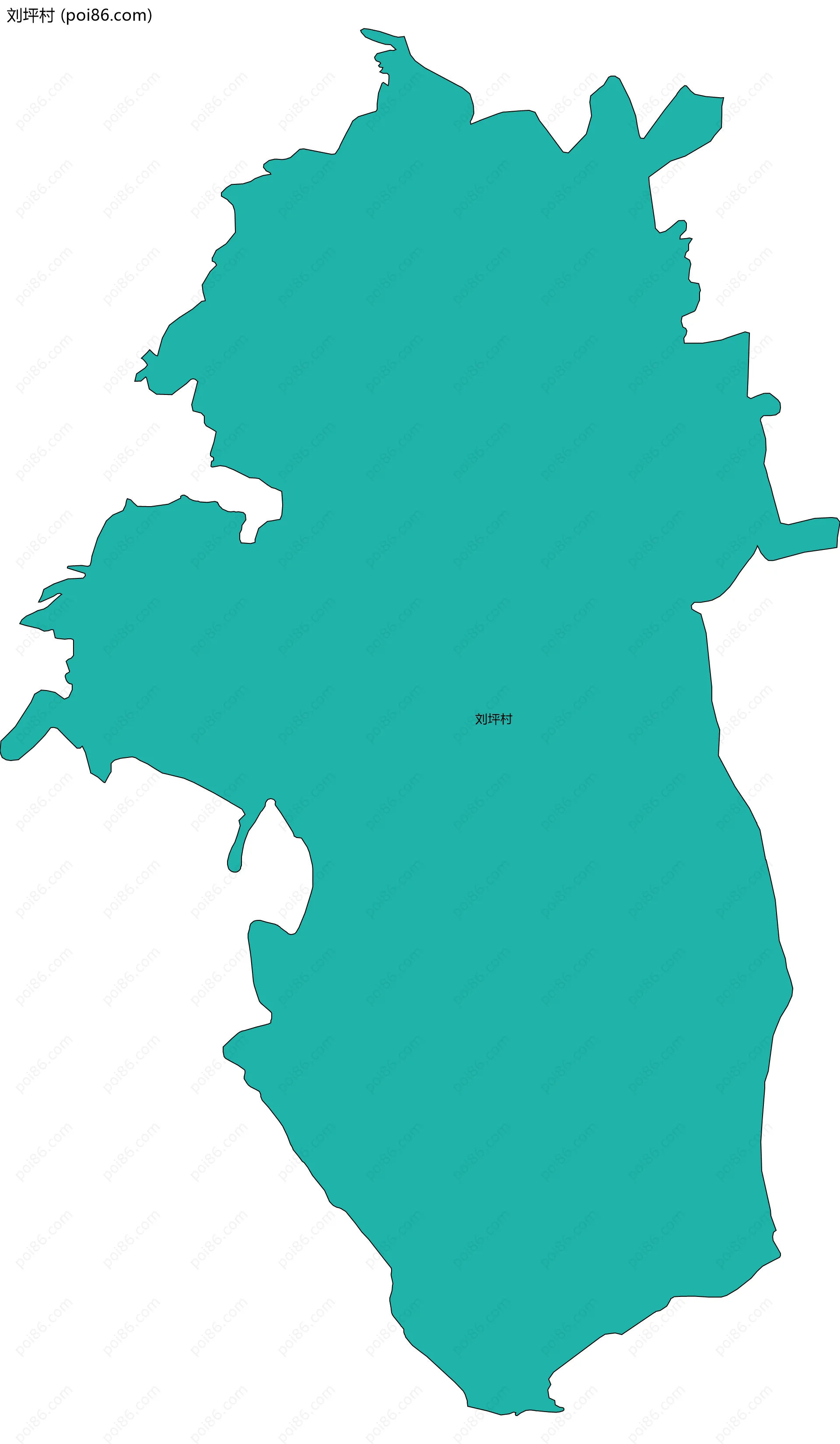 刘坪村边界地图