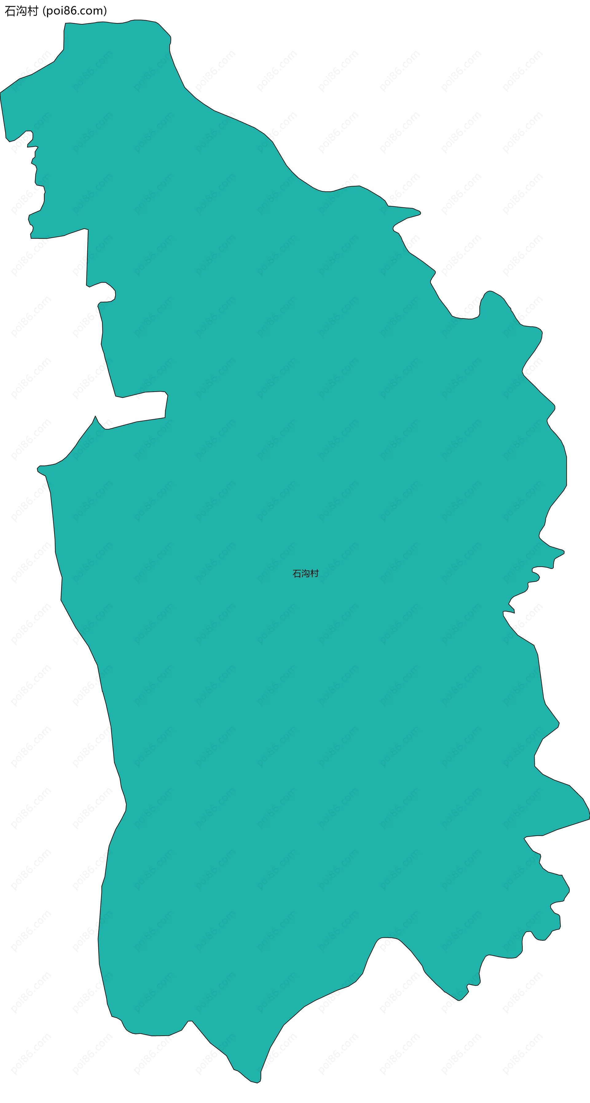 石沟村边界地图