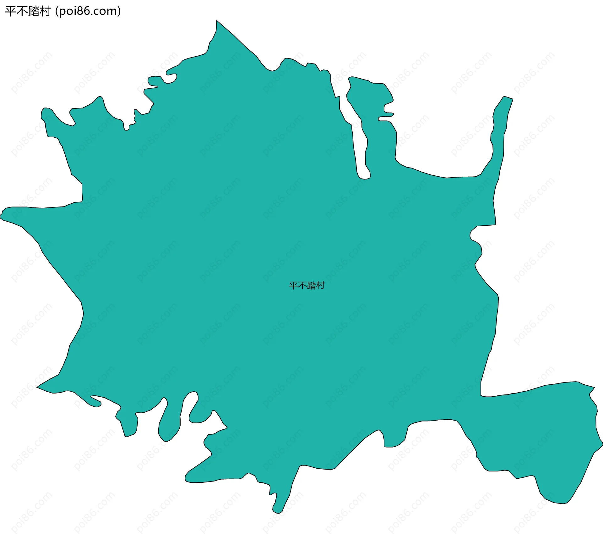 平不踏村边界地图