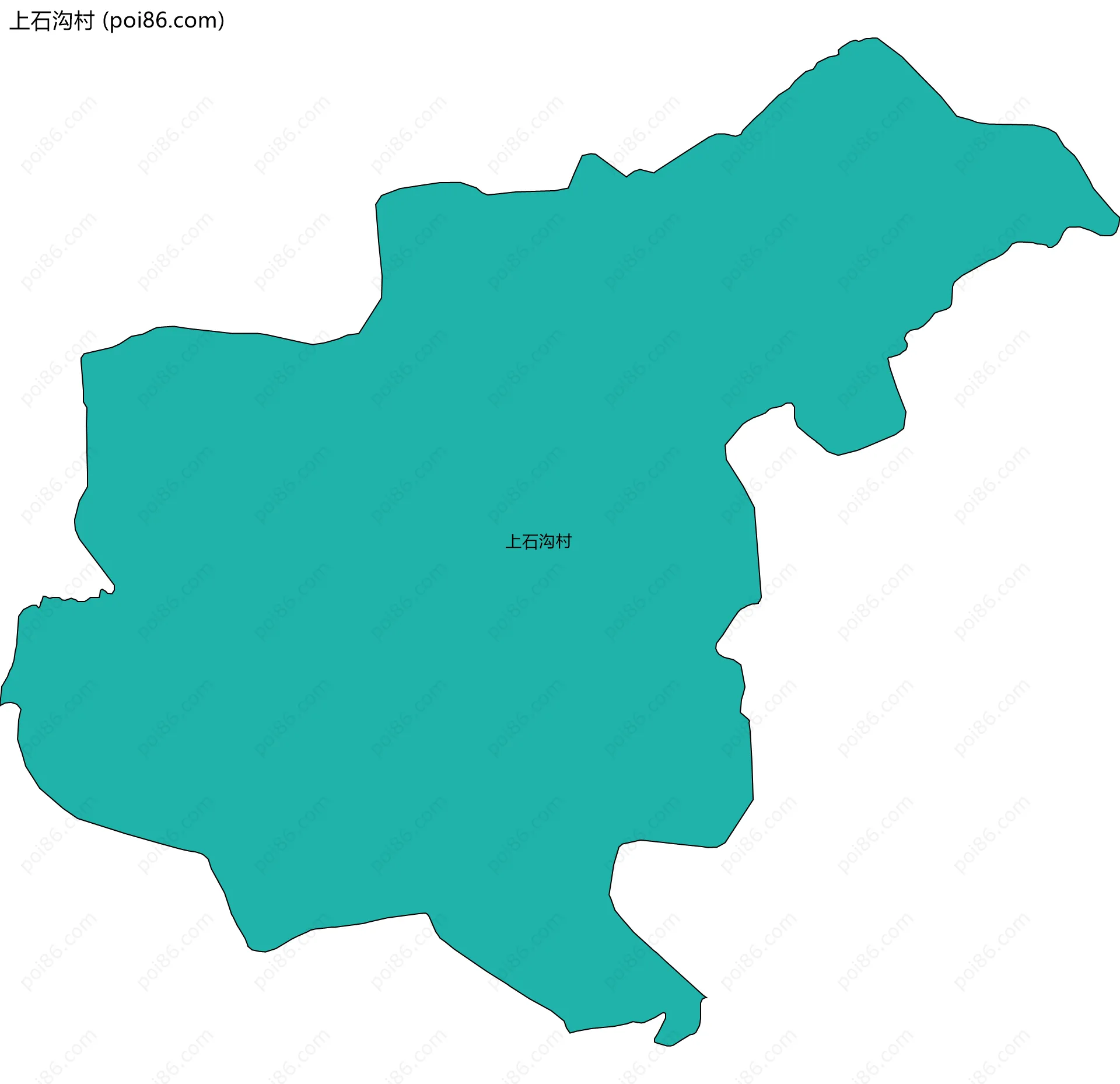 上石沟村边界地图