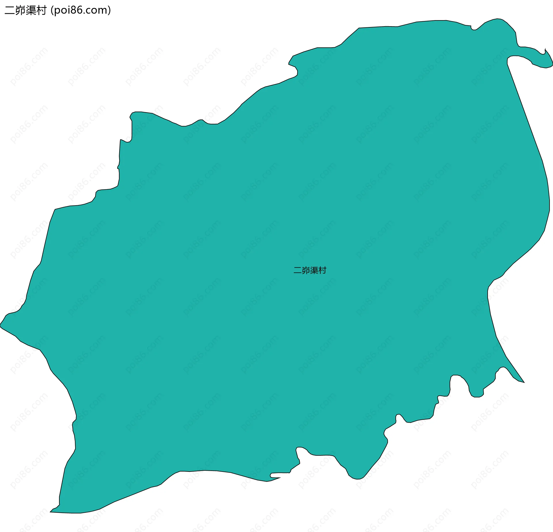 二峁渠村边界地图