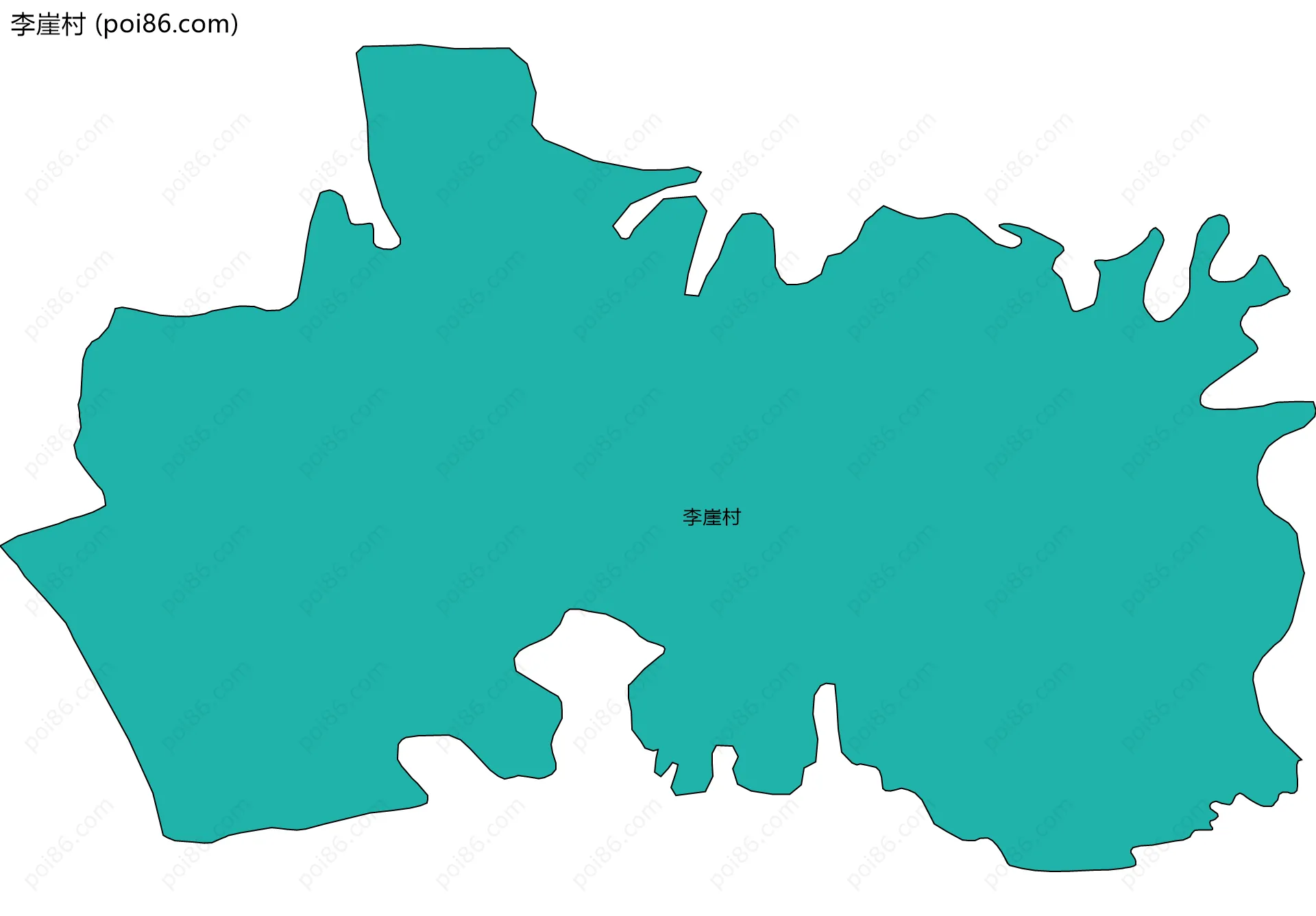 李崖村边界地图