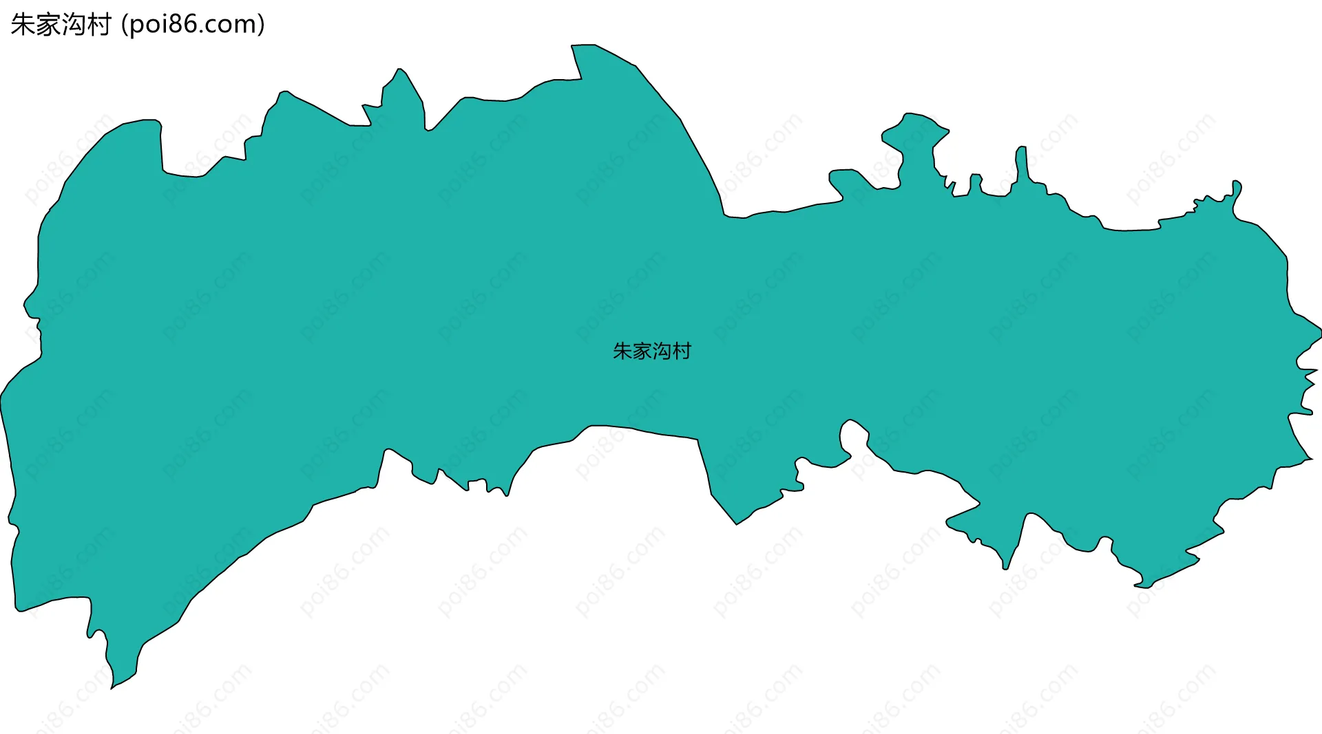 朱家沟村边界地图