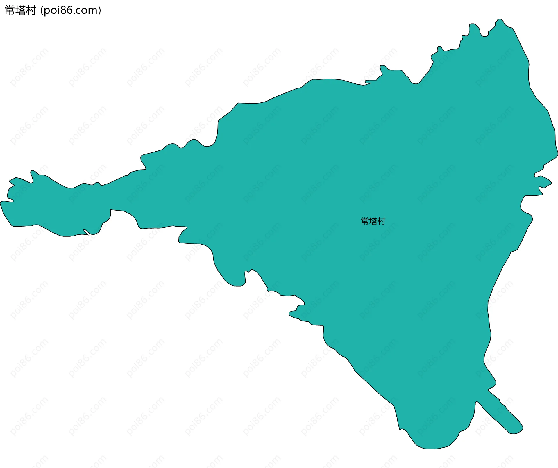 常塔村边界地图