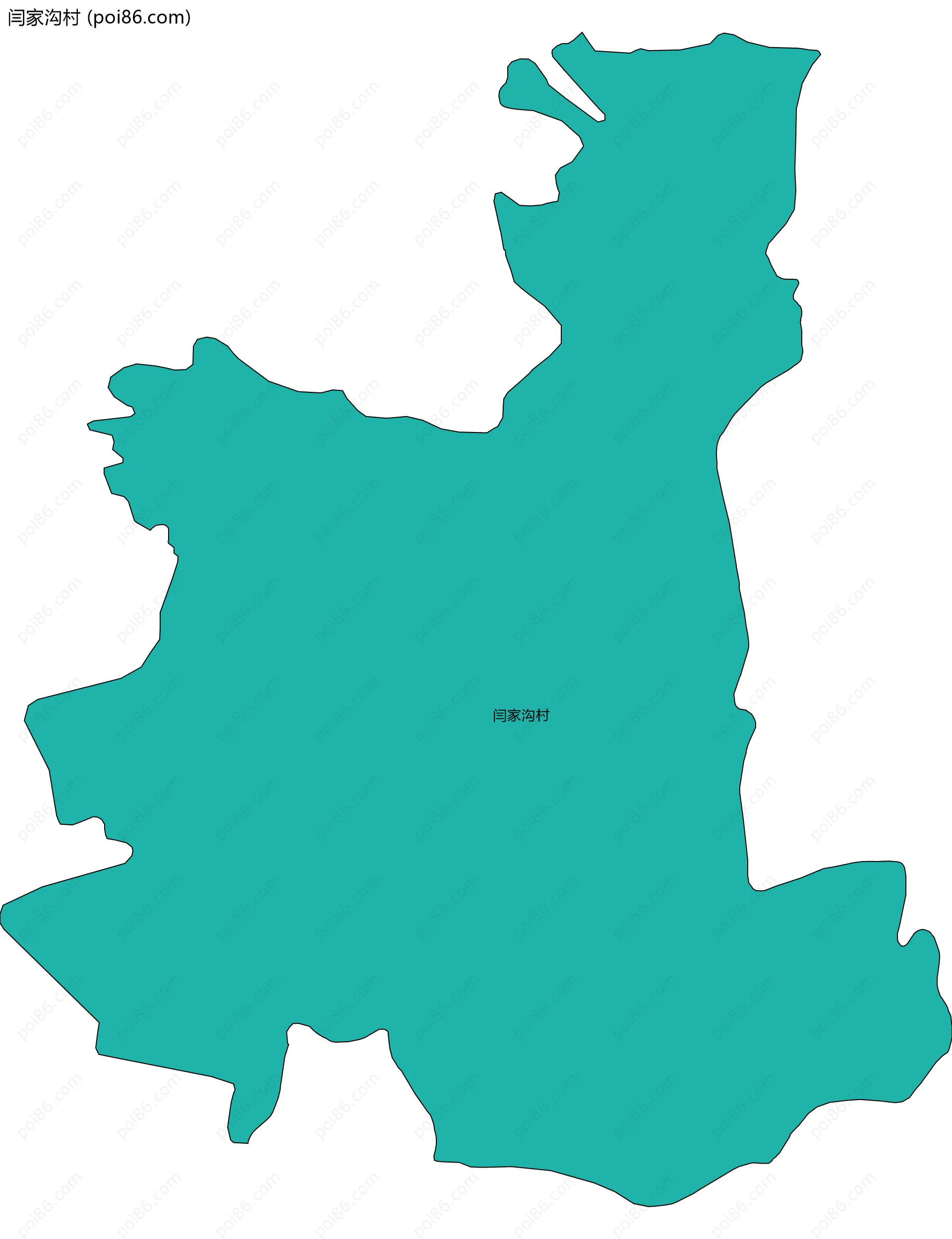 闫家沟村边界地图