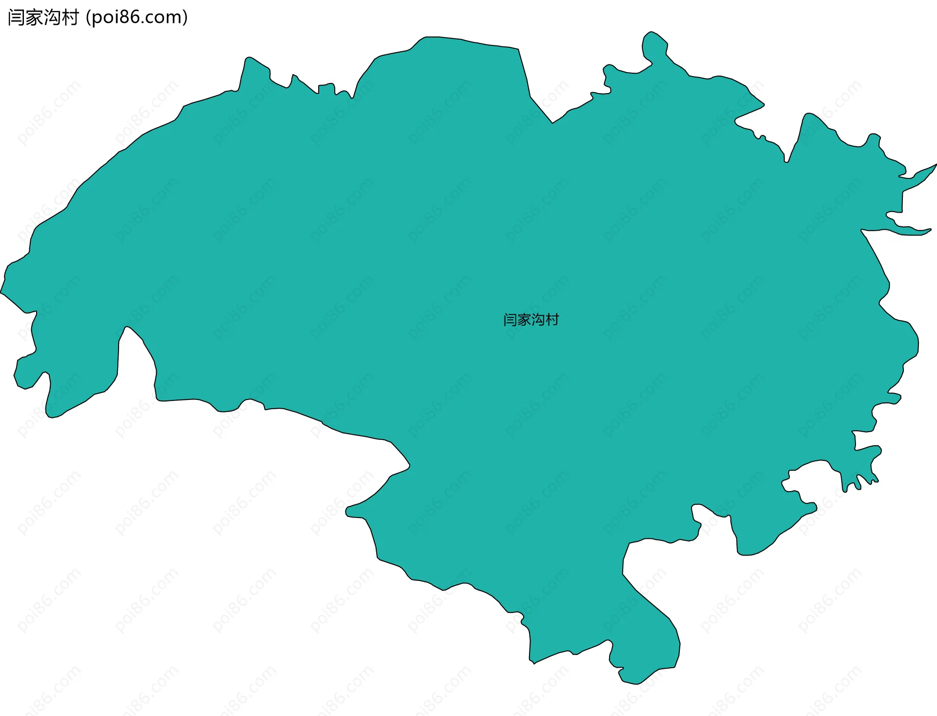 闫家沟村边界地图